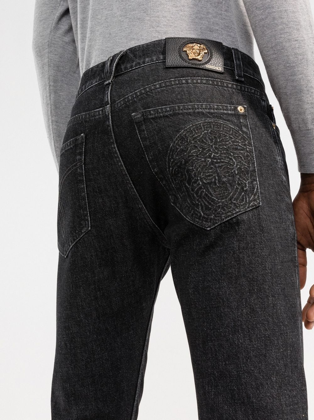 tapered denim jeans - 5