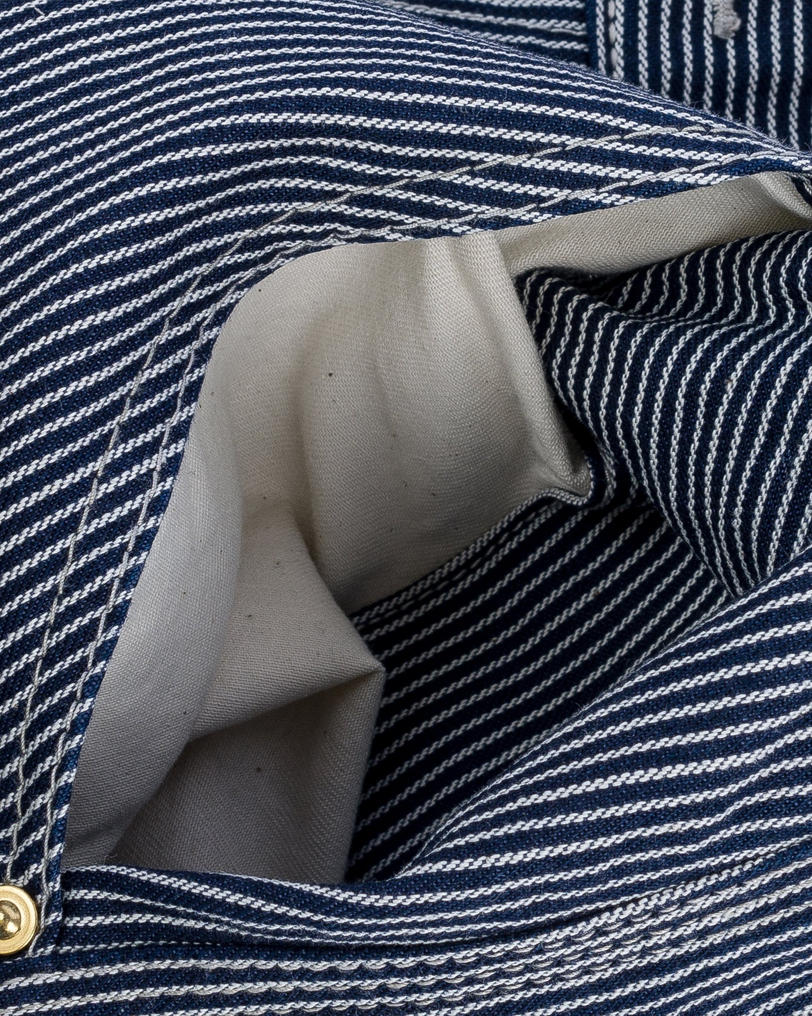 IH-739-IND 10.5oz Narrow Stripe Hickory Cargo Pants Indigo - 9