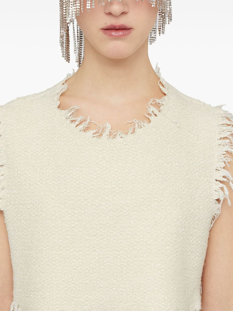 layered wool-silk blend dress 5