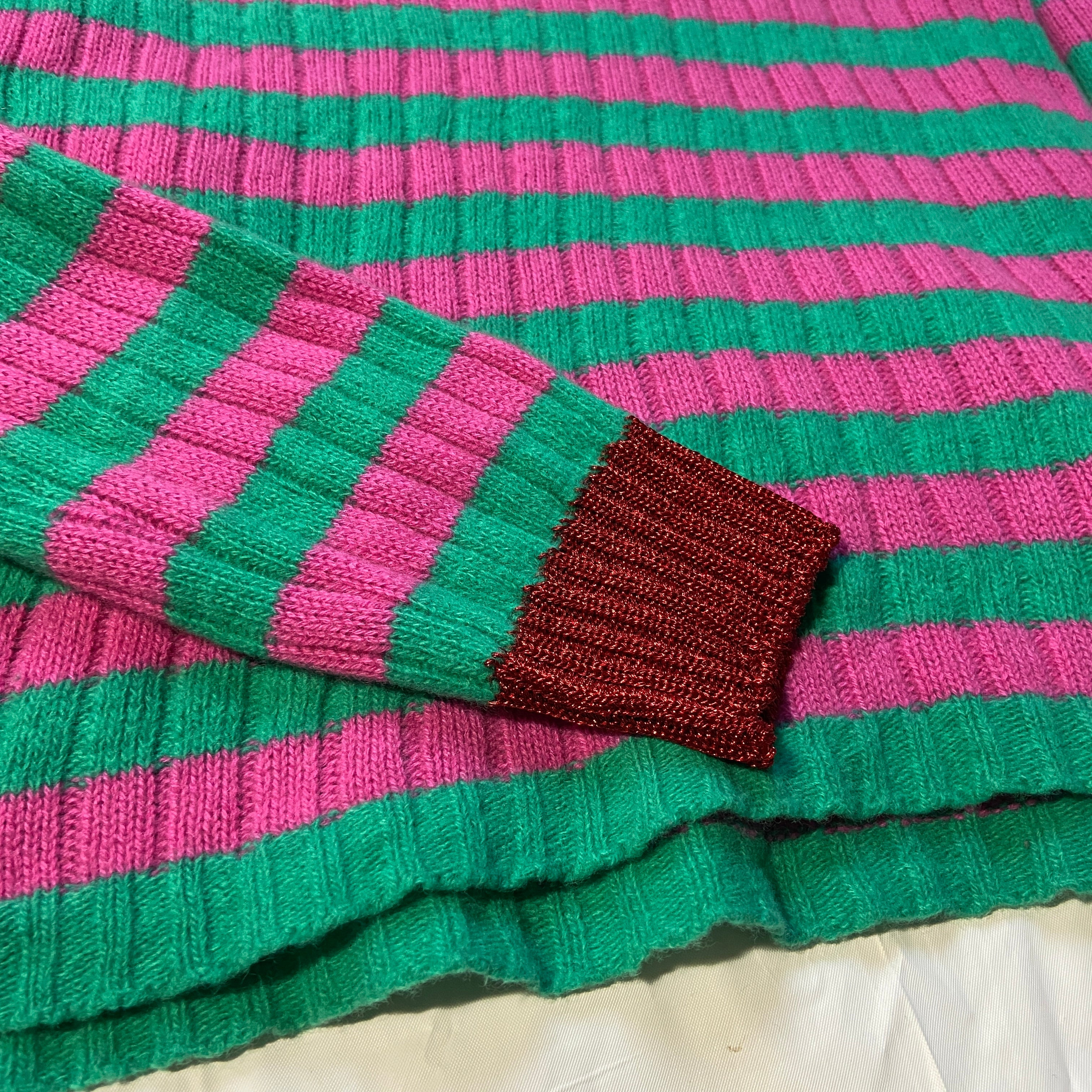Gucci metalic wool knit crewneck sweater XL - 6