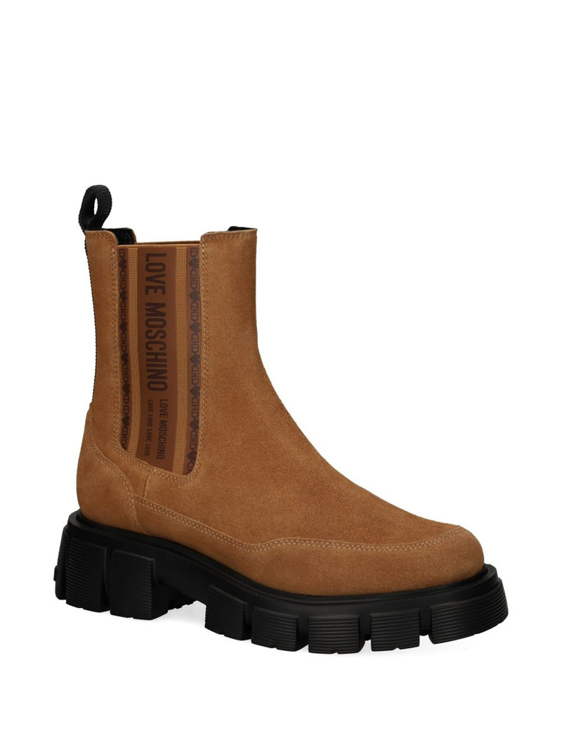 Moschino logo-print boots outlook