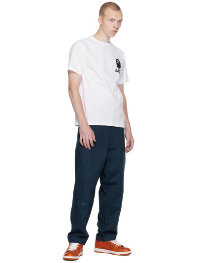 A BATHING APE® Navy Loose Fit Trousers outlook