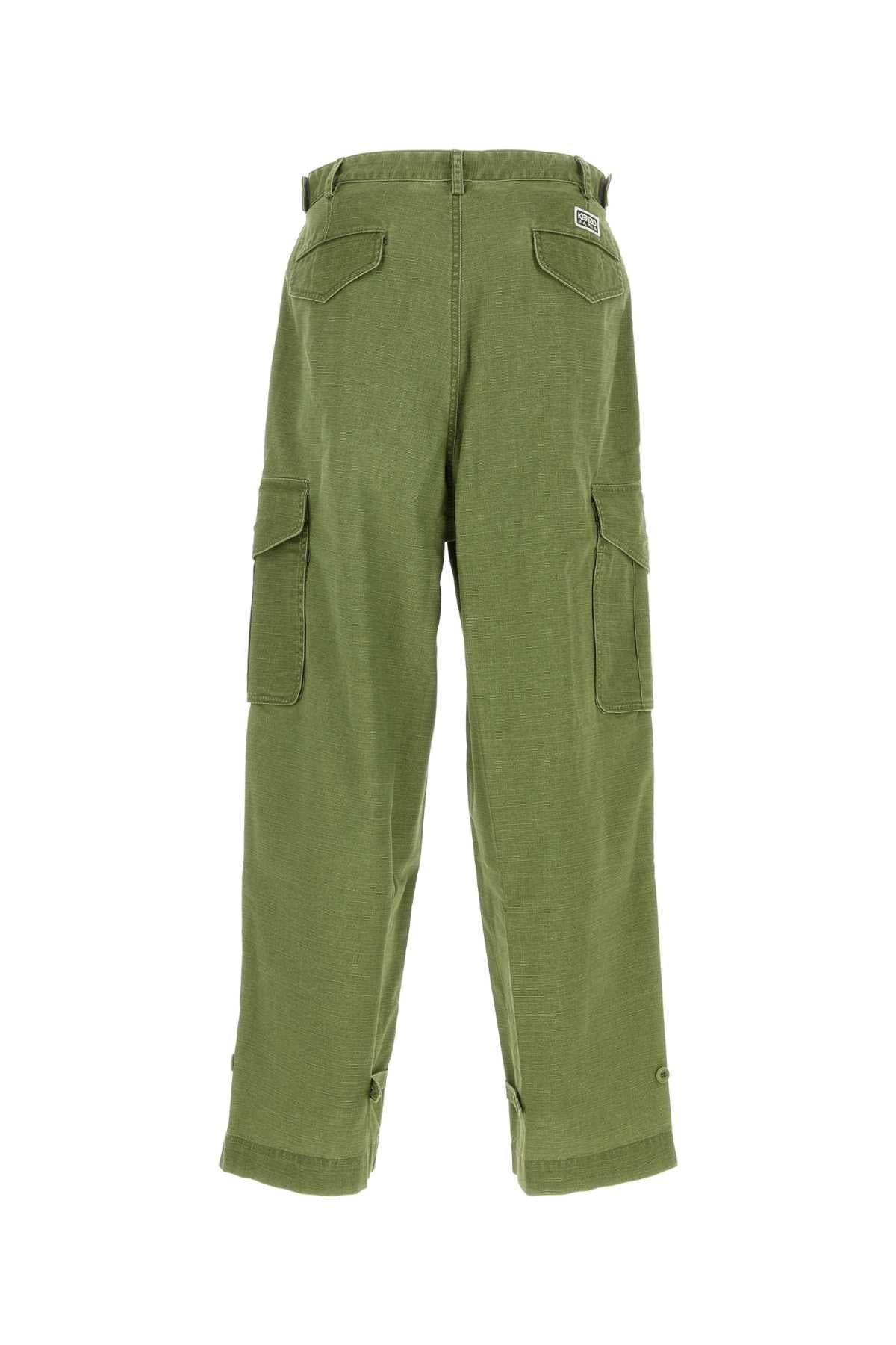Kenzo Men Green Cotton Cargo Pant - 2
