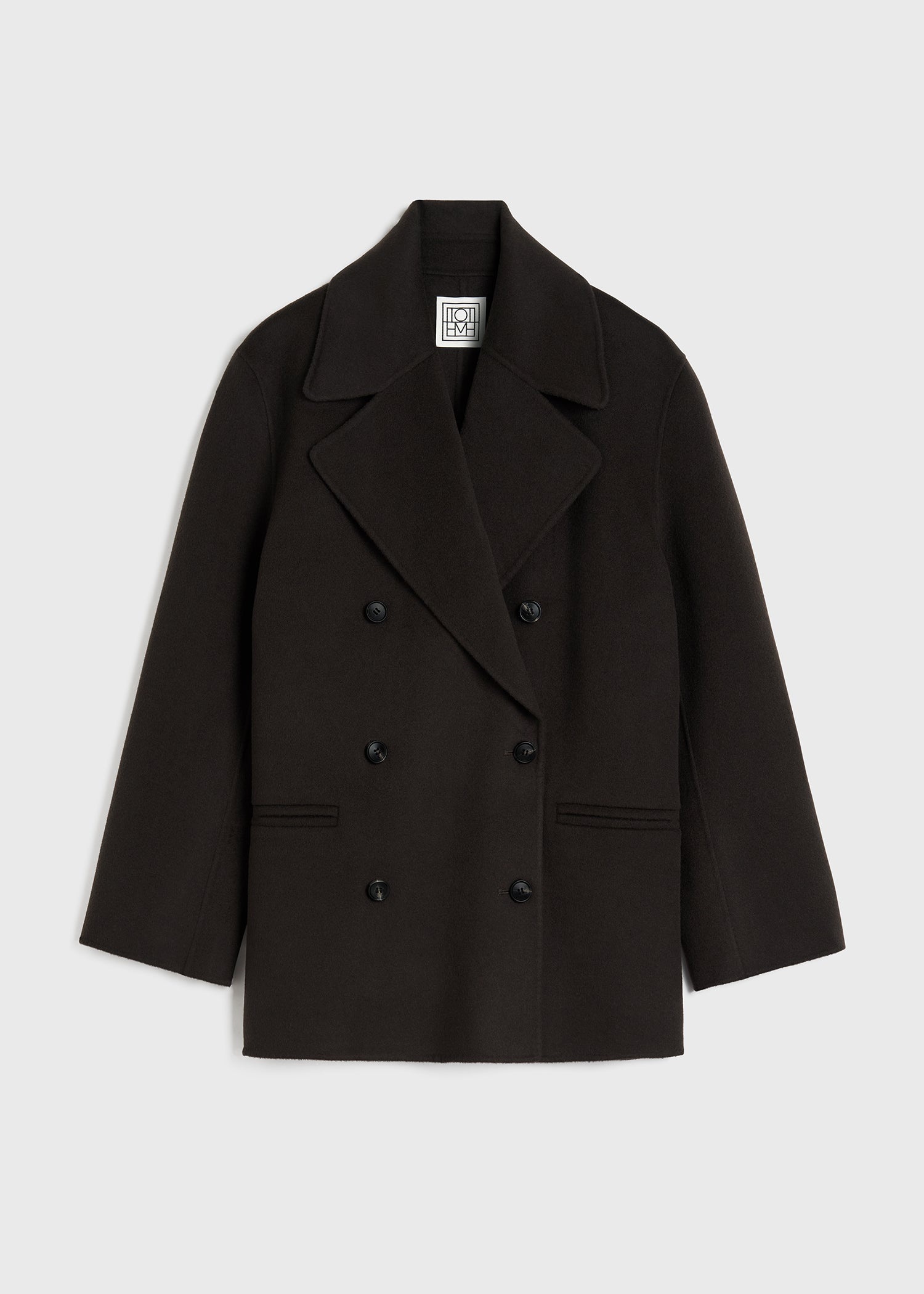 Wool doublé peacoat espresso - 1