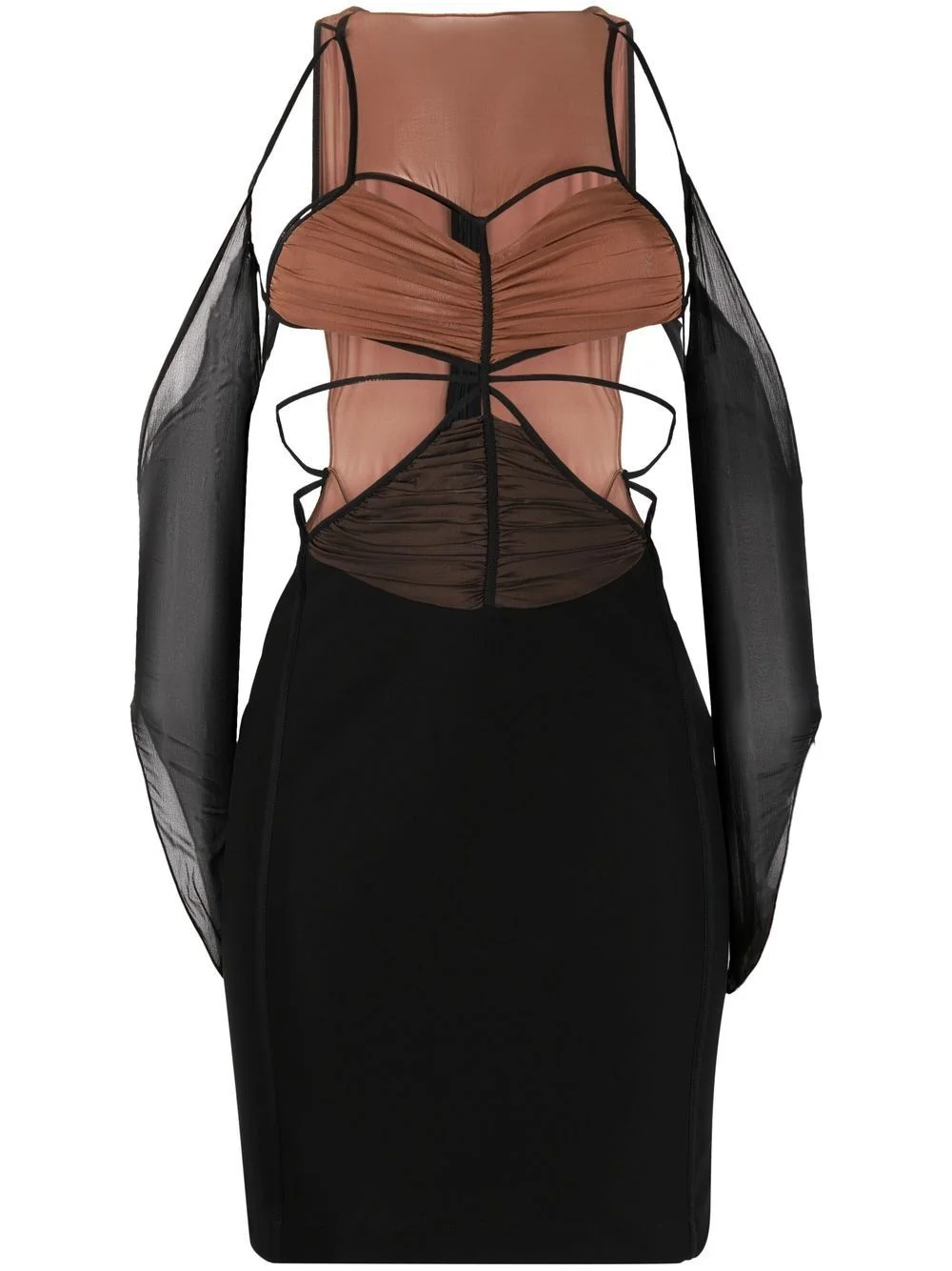 cut-out mini dress - 1
