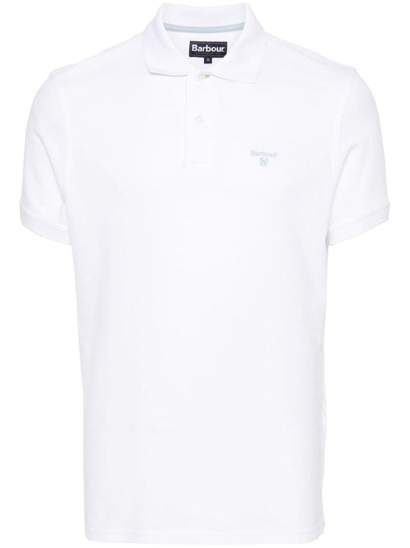 logo-embroidered cotton polo shirt 1