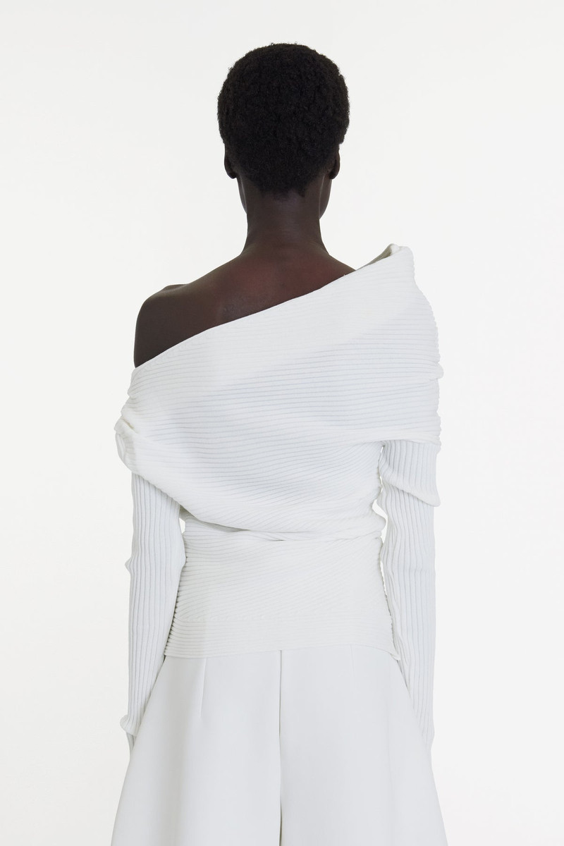 OFF SHOULDER SWEATER IVORY 3