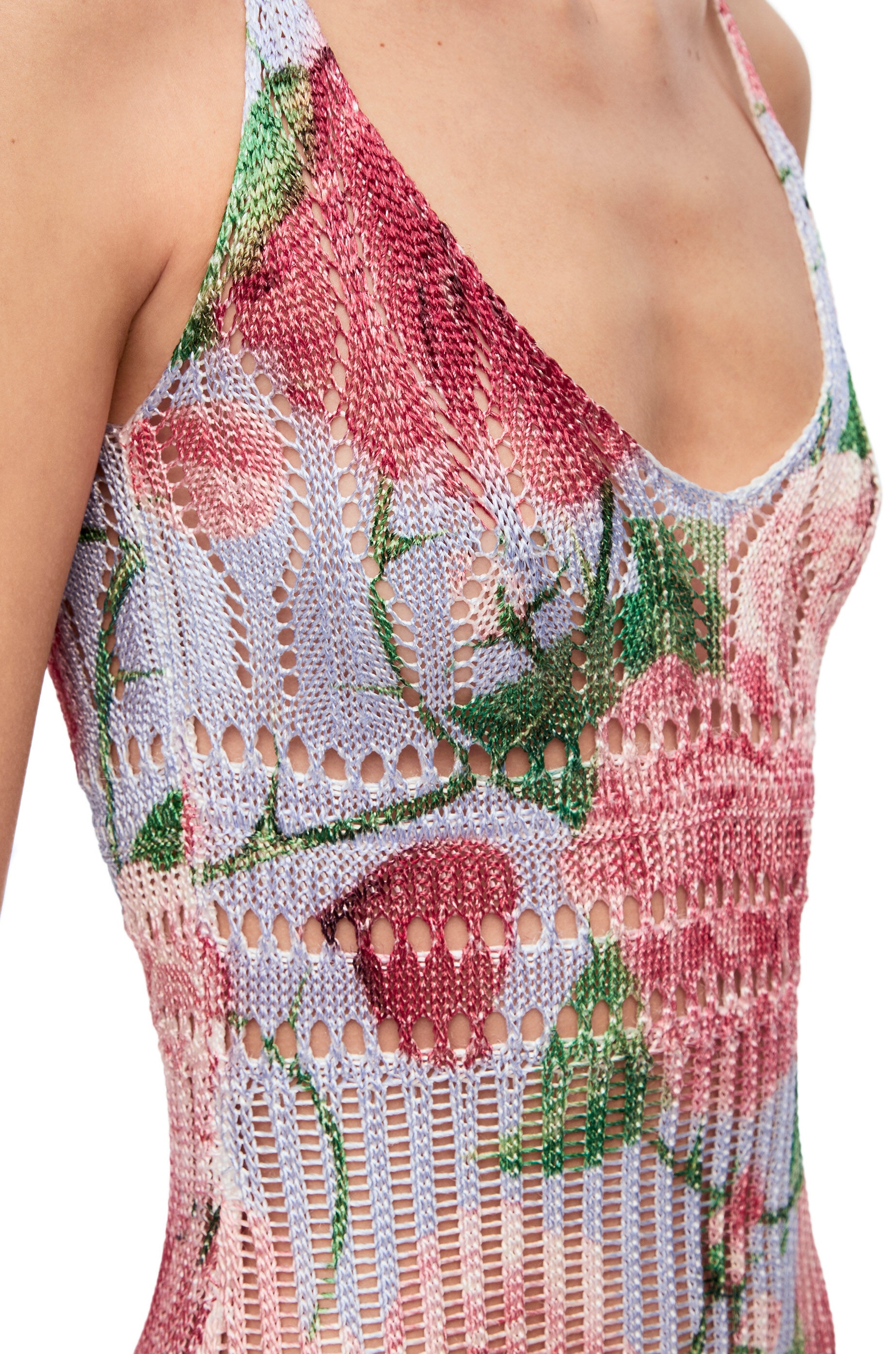 Roses strappy dress in viscose - 4