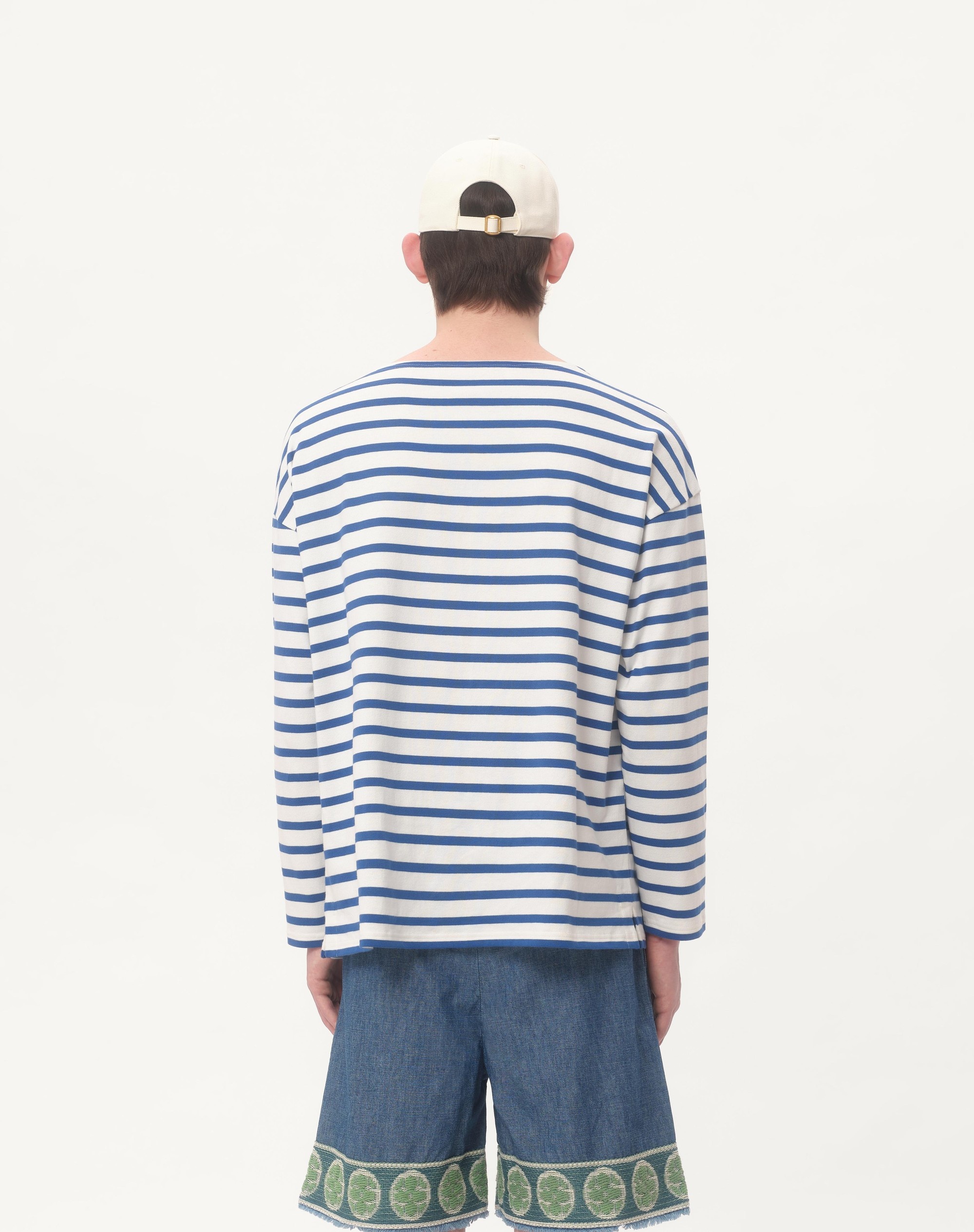 【関税込み】VALENTINO long-sleeve striped cotton t-shirt Valentino LONG-SLEEVED COTTON T-SHIRT WITH CHEZ VALENTINO