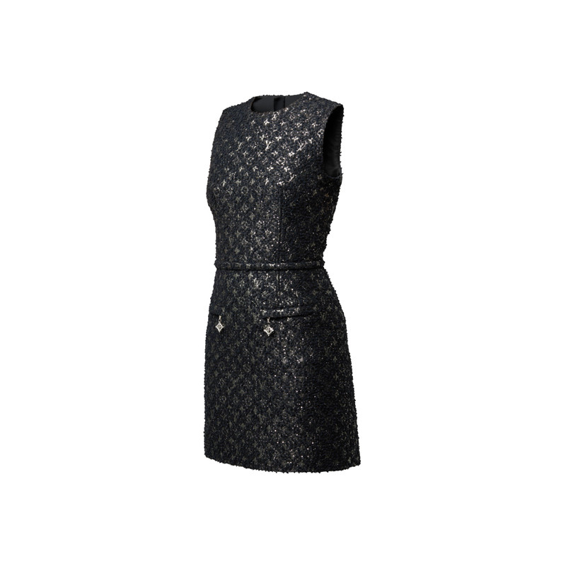 Louis Vuitton Monogram Tweed Fitted Dress outlook