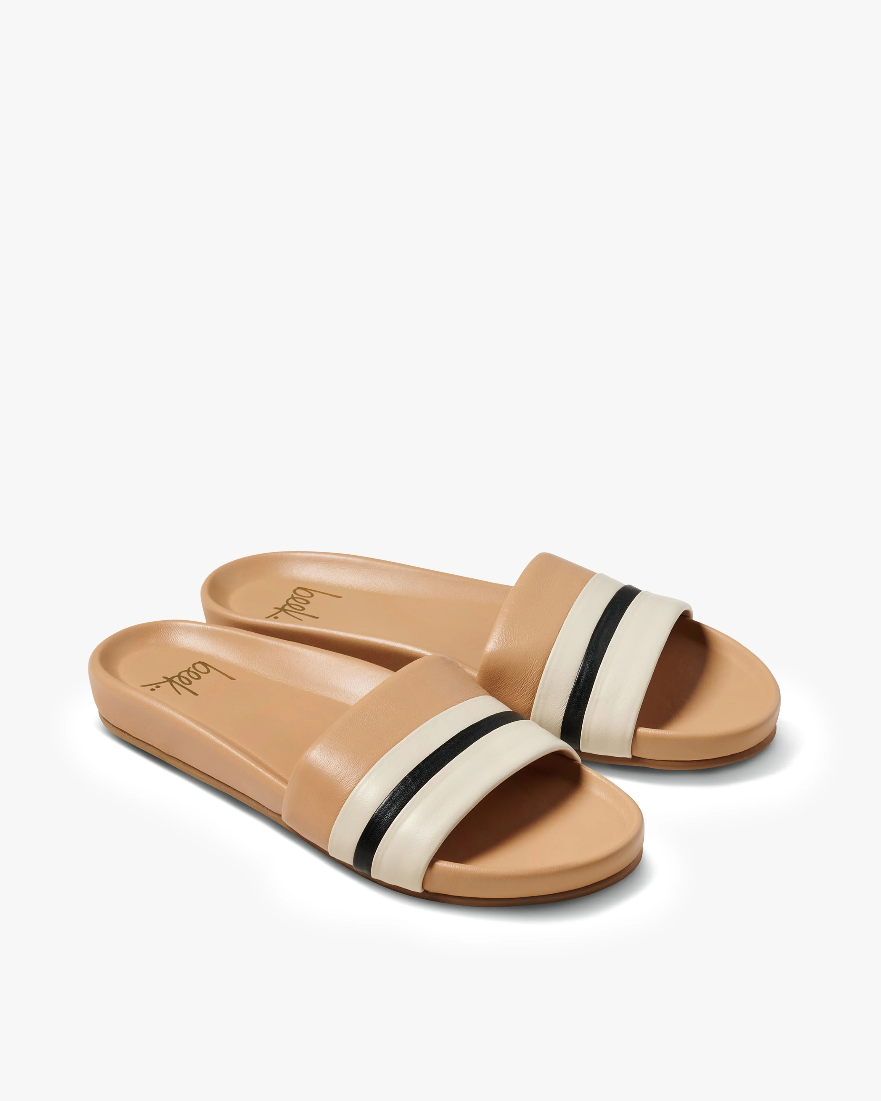 Gallito Stripe Leather Slide Sandal - 1