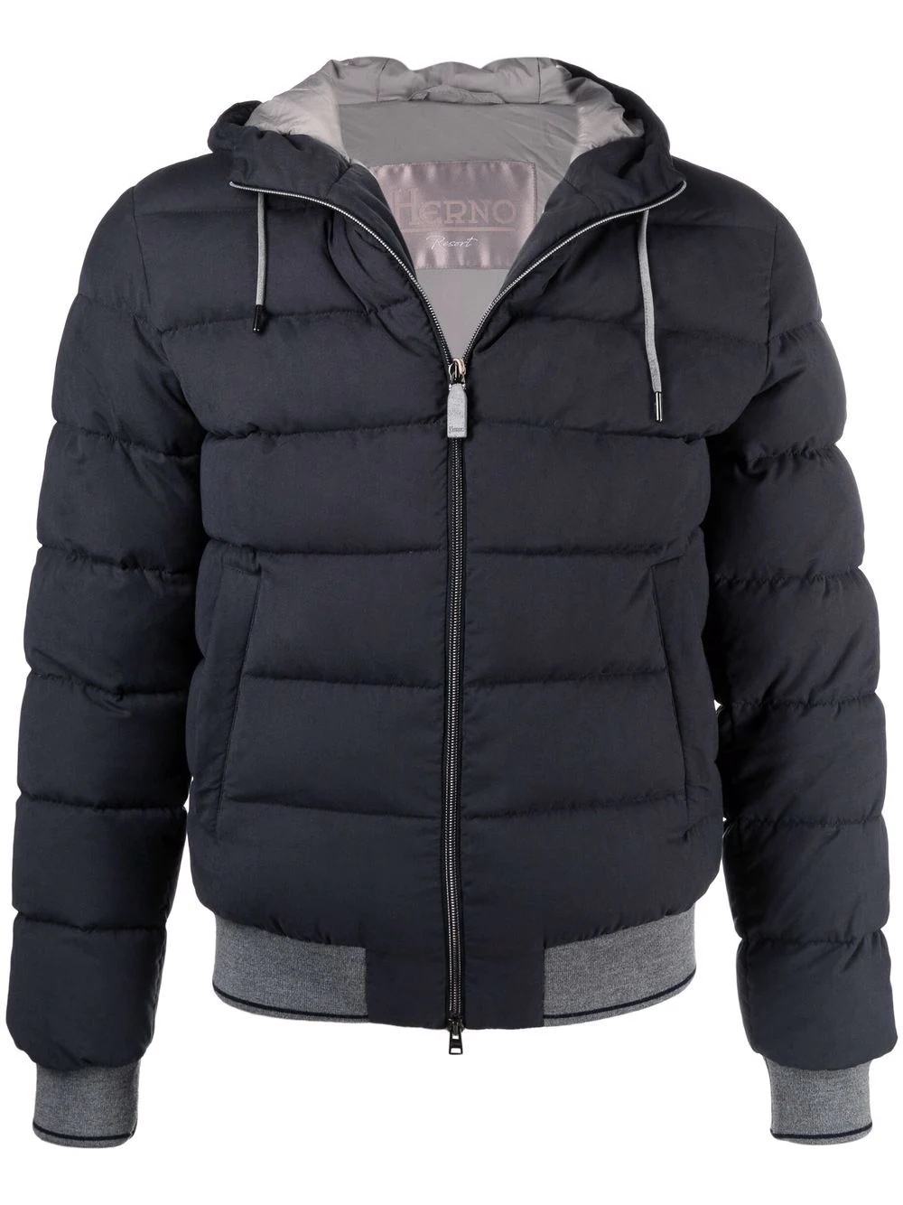 zipped hooded puffer jacket - 1