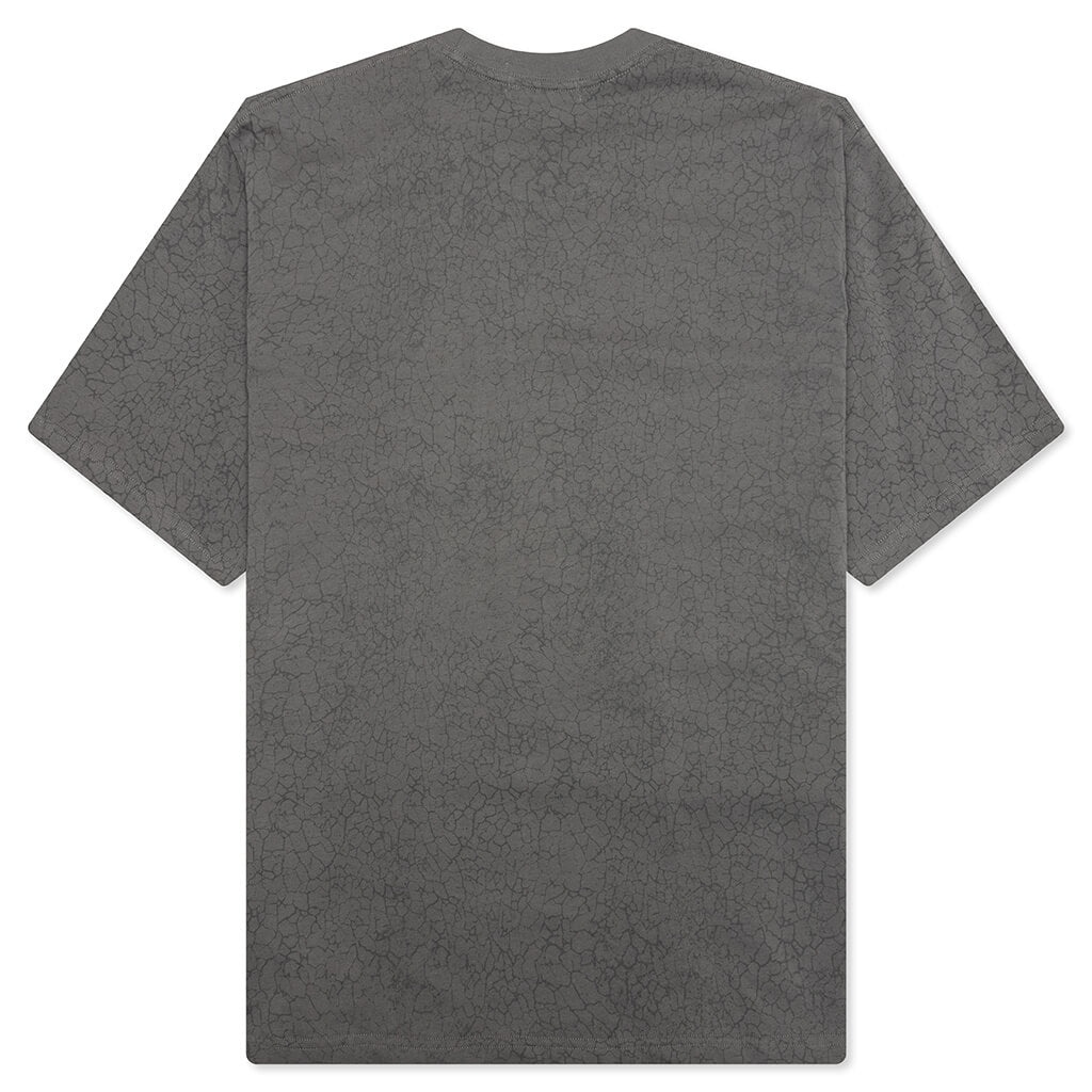 CRACK PRINT PATTERN LOGO RELAXED FIT TEE - BLACK - 2