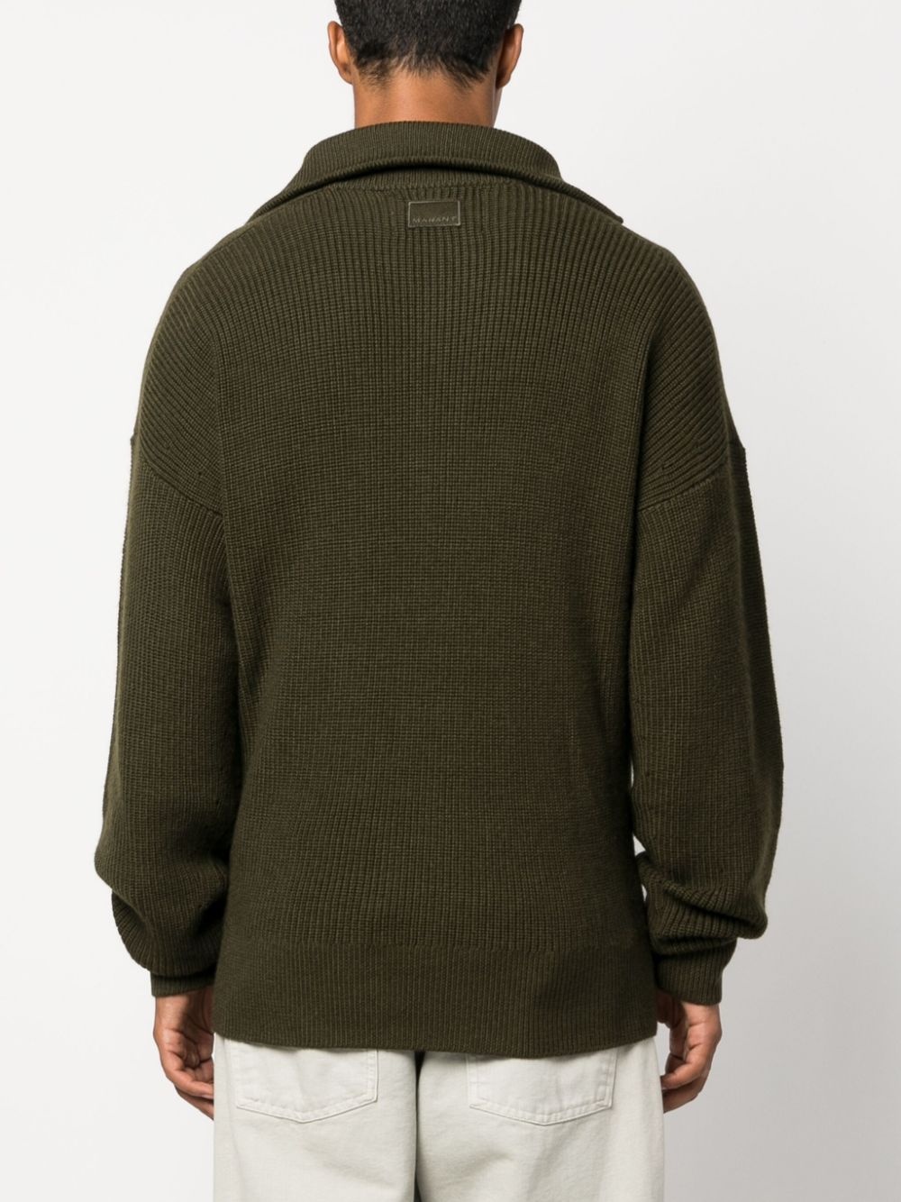 logo-patch zip-up jumper - 4