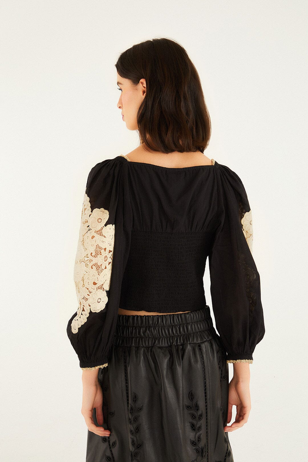 Black Lace Blouse - 3