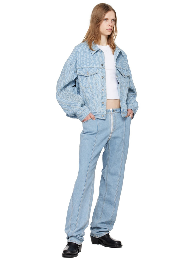 MUGLER Blue Star Denim Jacket outlook