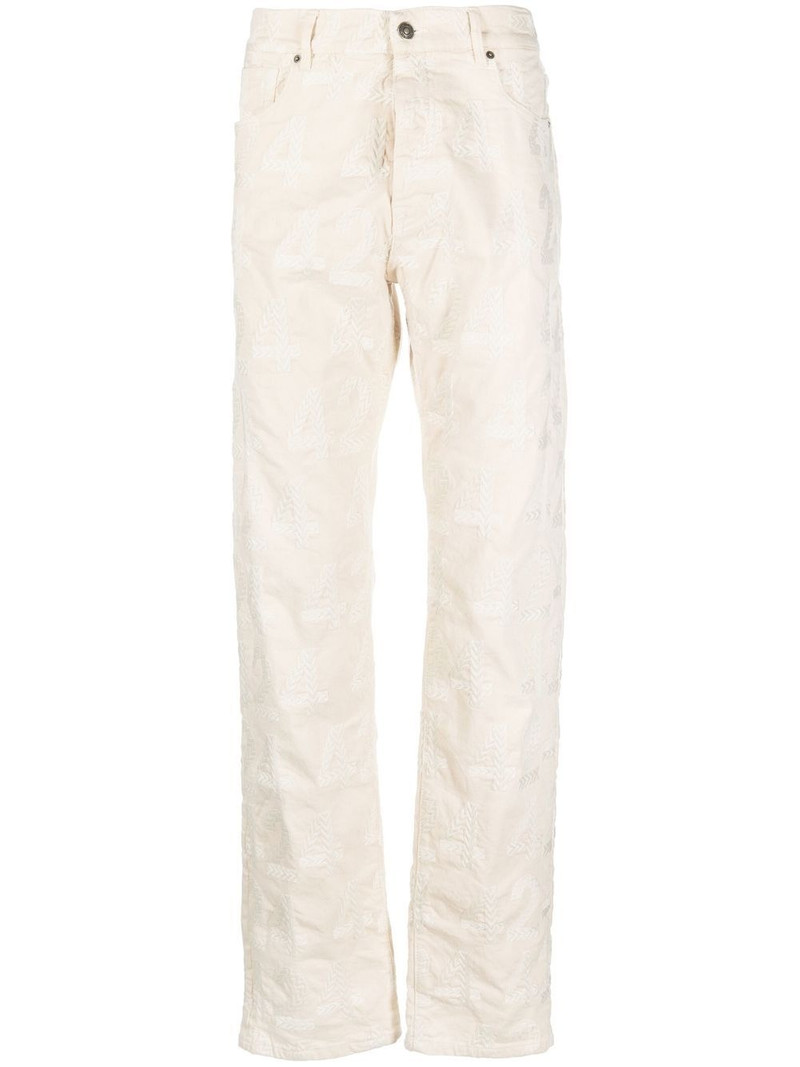 bleach-wash straight-leg jeans 1