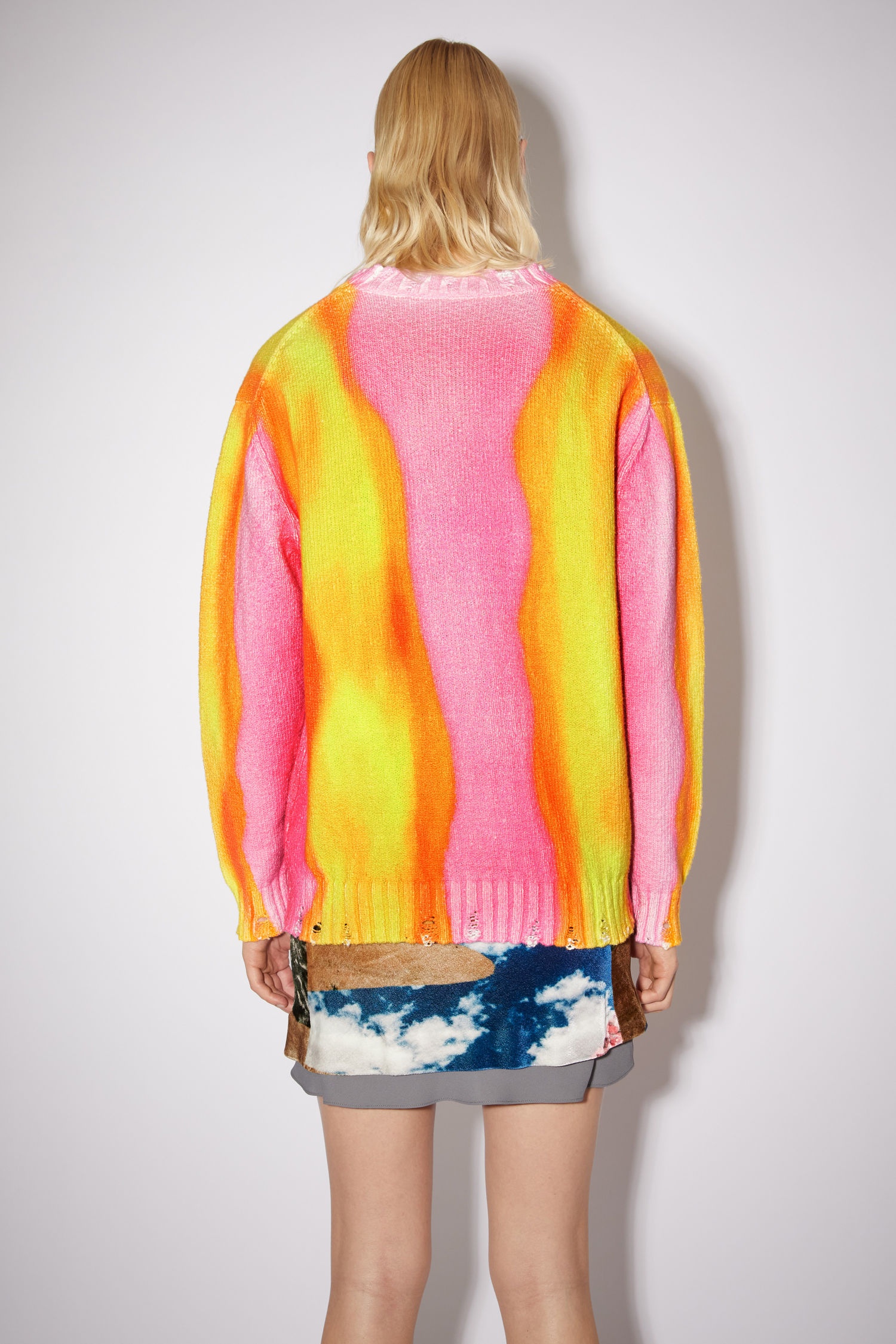 Crew neck sweater - Pink/yellow - 3