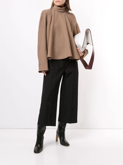 Lemaire roll neck flared blouse outlook