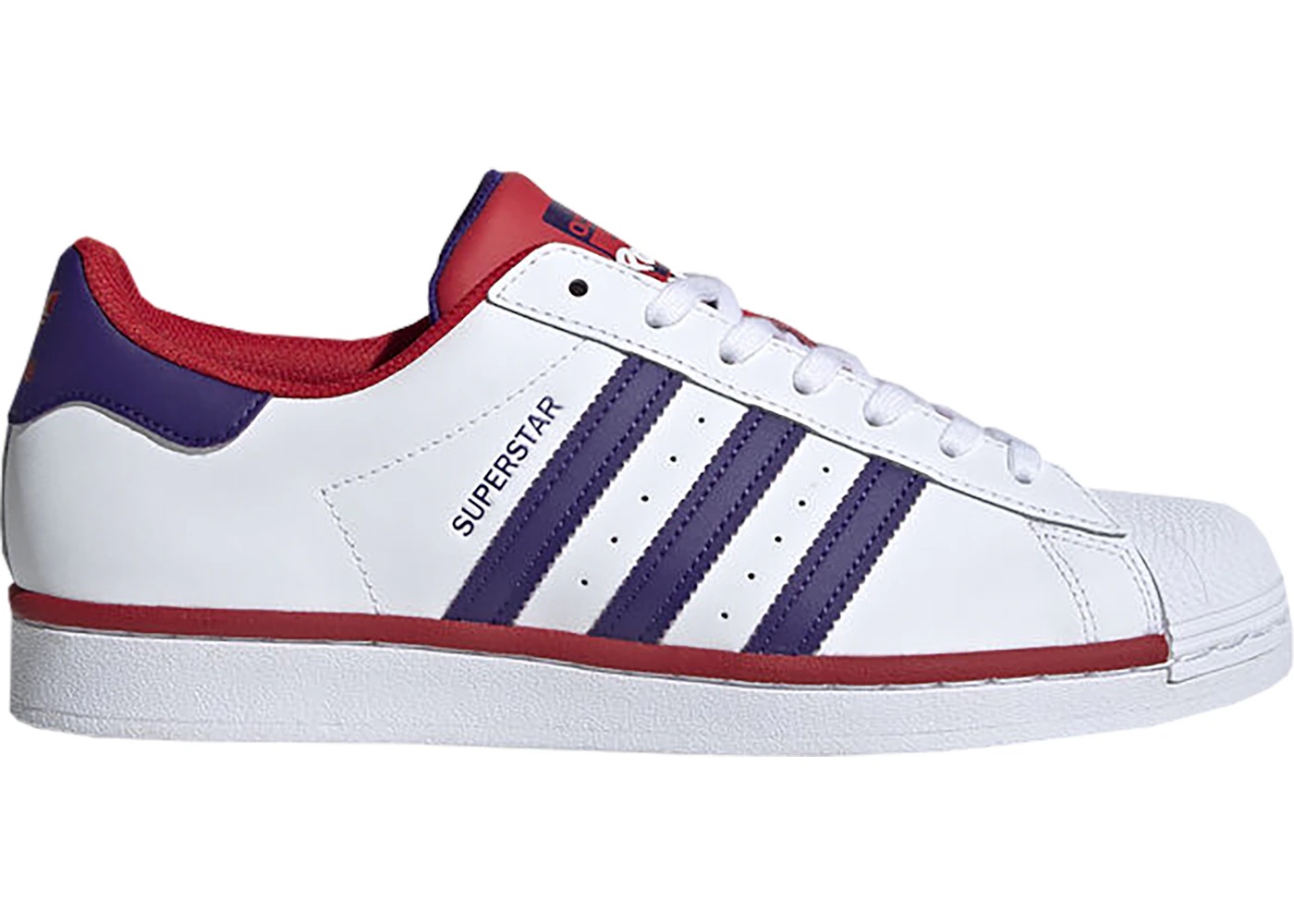 adidas Superstar White Purple Scarlet - 1