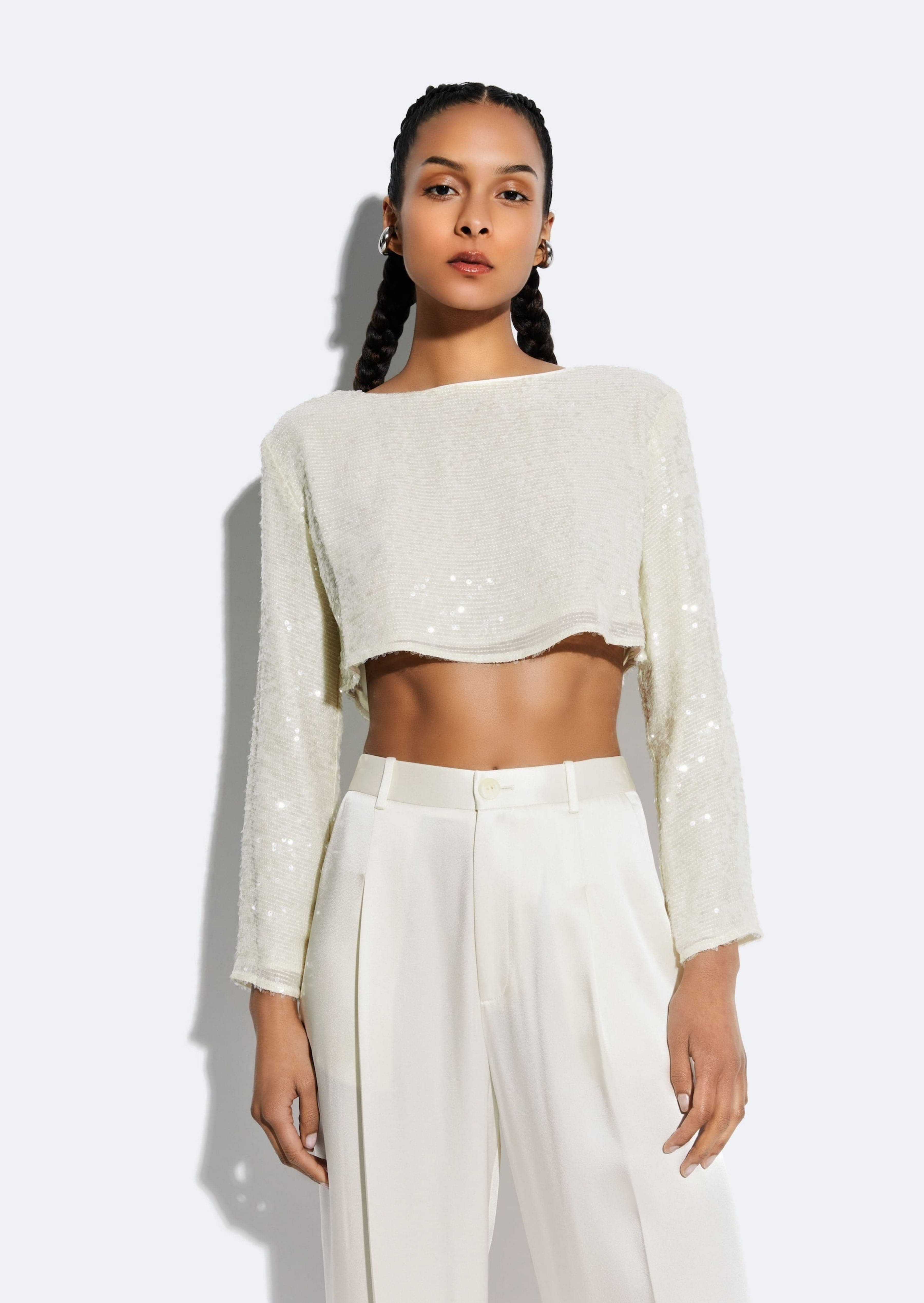 Sequin Cropped Top - 2