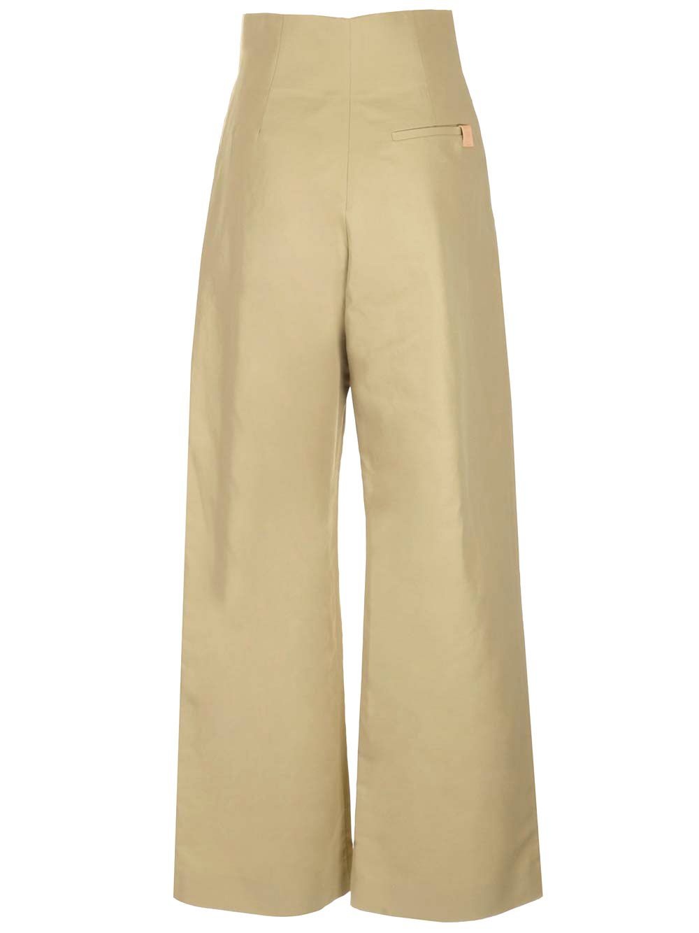 Linen Wide Leg Trousers Beige - 2