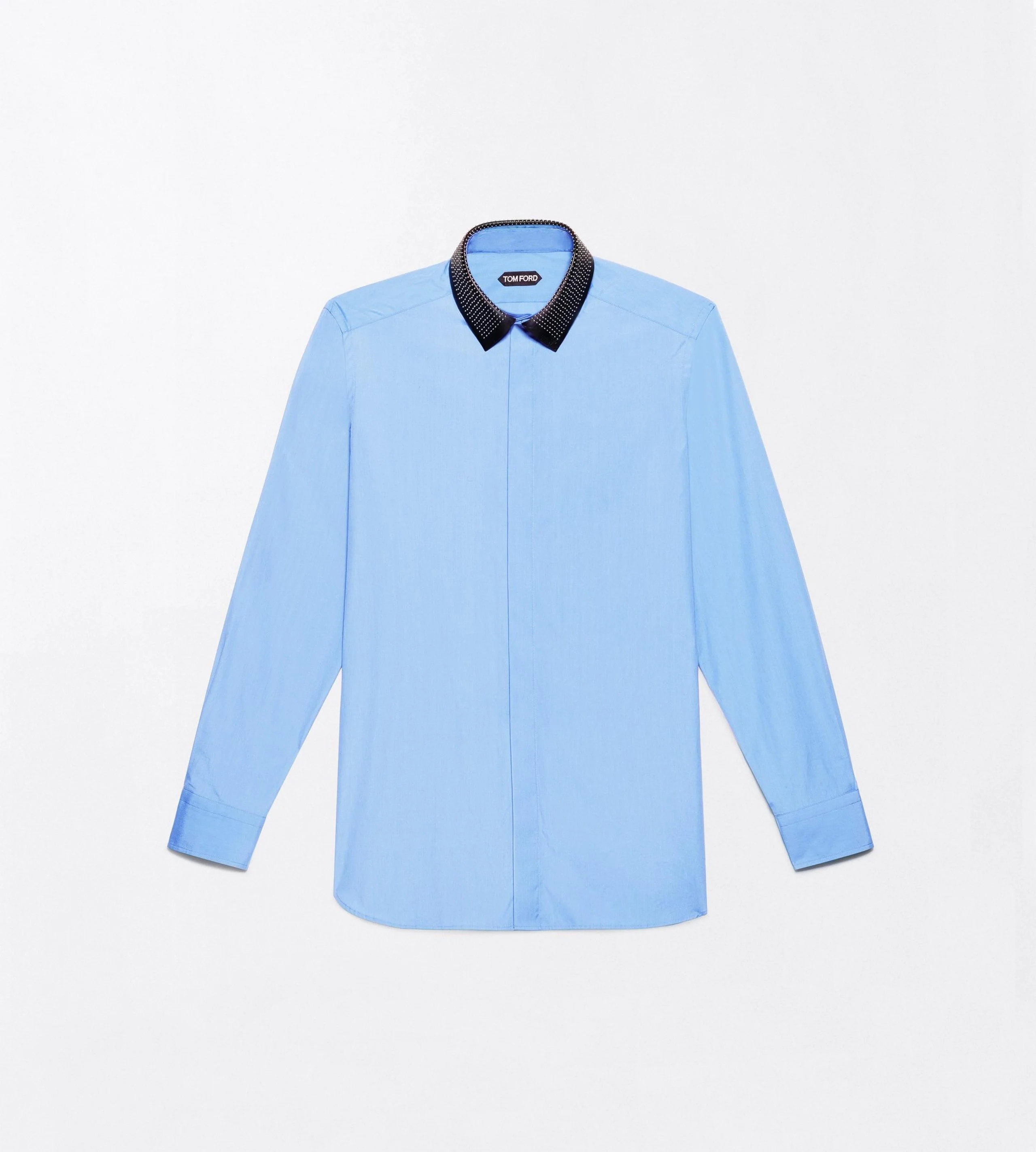 PIECE DYED POPLIN FLUID FIT SHIRT - 1