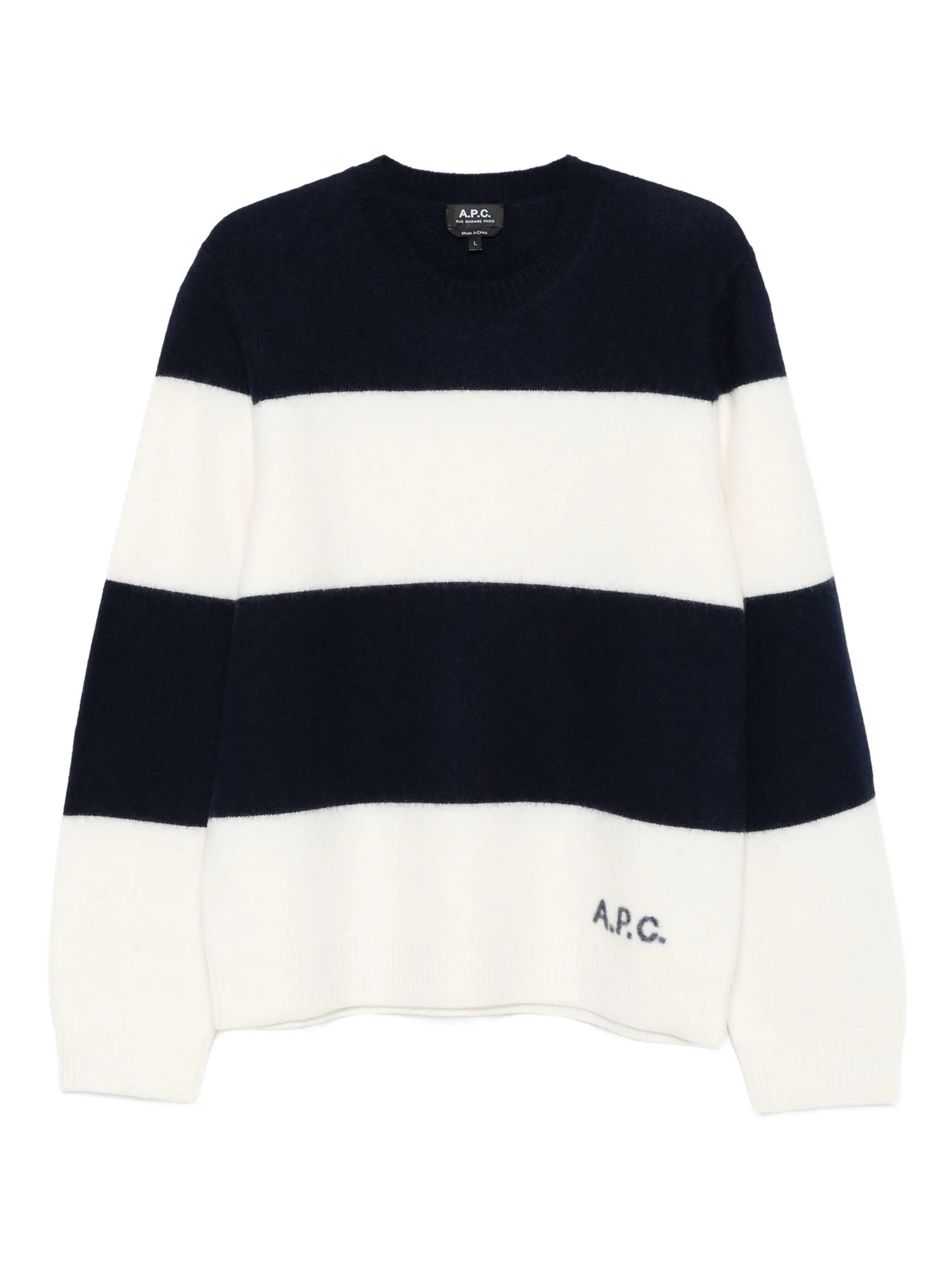 A.p.c. Striped Crew-neck Sweater - 1