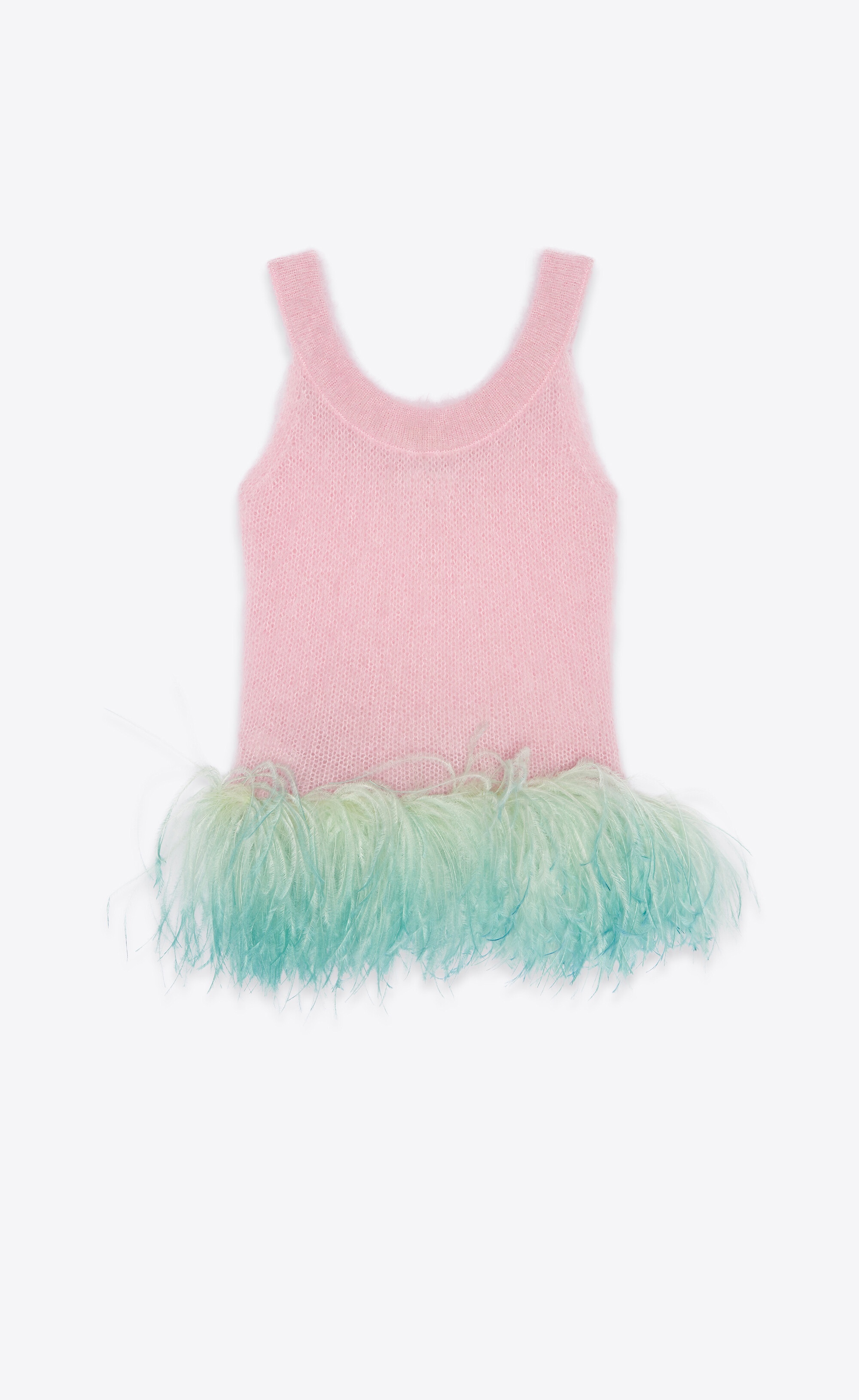tank top in mohair and feathers - 1