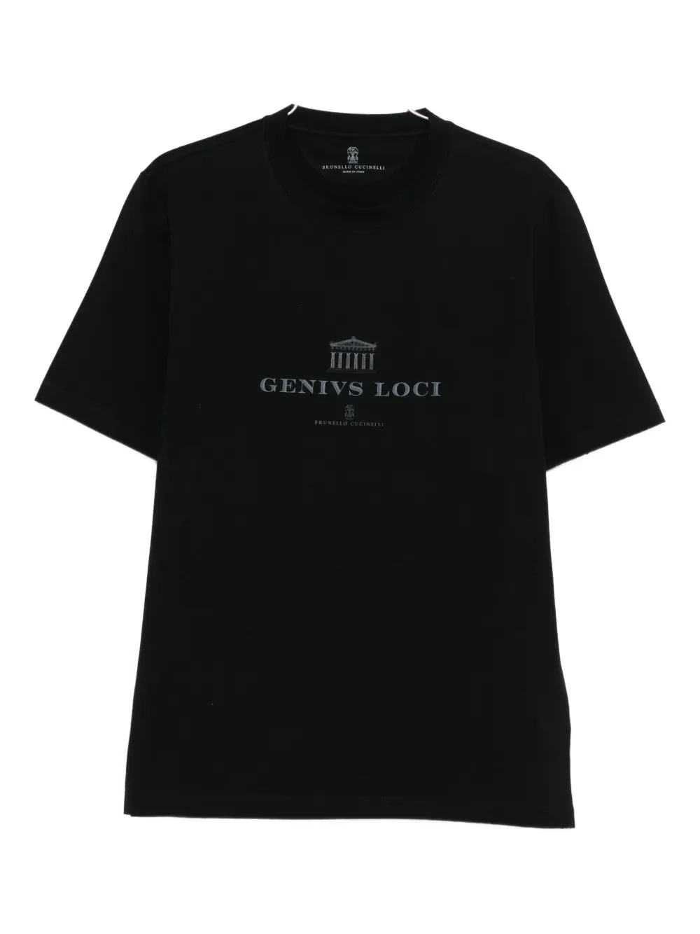 Crew-Neck T-Shirt With Graphic Print - 1