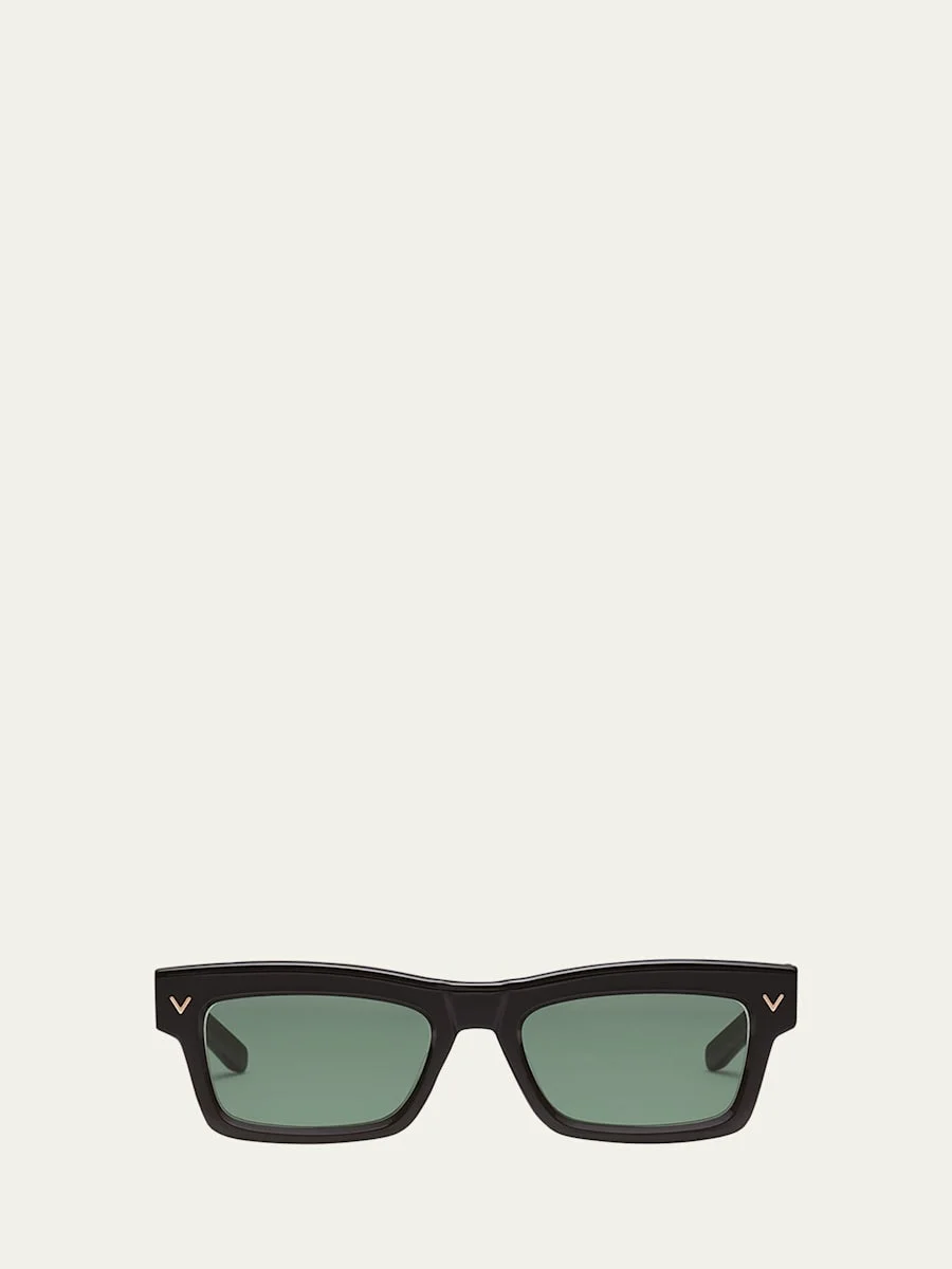 Rectangle Acetate Sunglasses - 1