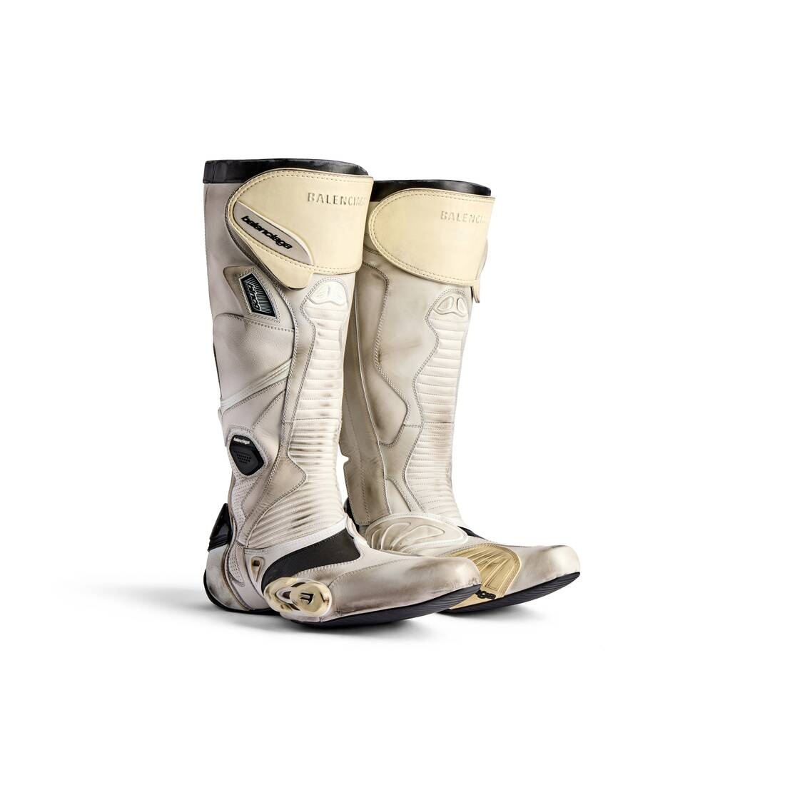 Men's Biker Boot  in White/black - 2