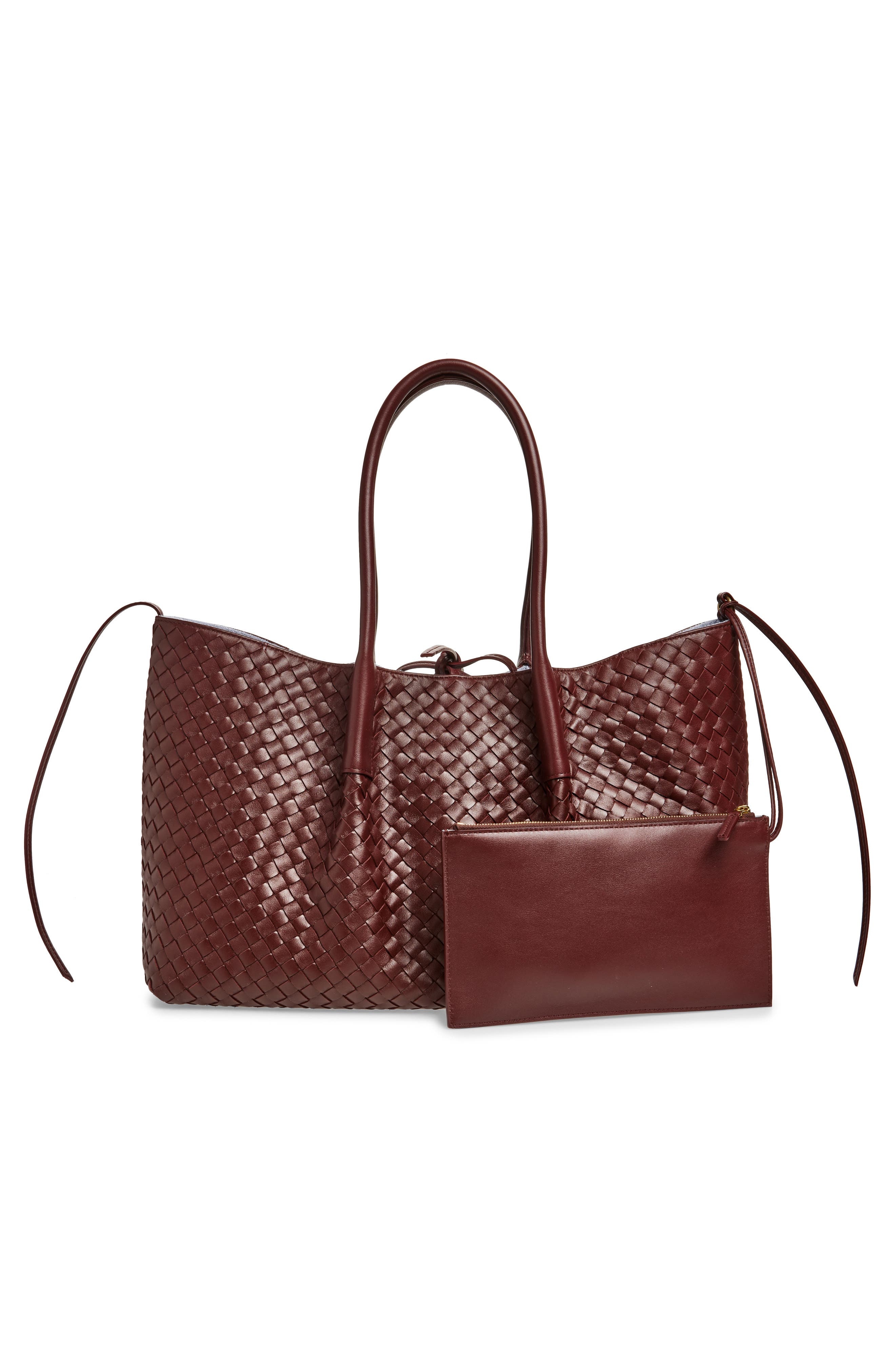 Bottega Veneta Leather & Suede Reversible Tote in Madder Brown/Lunar-M B at Nordstrom - 4