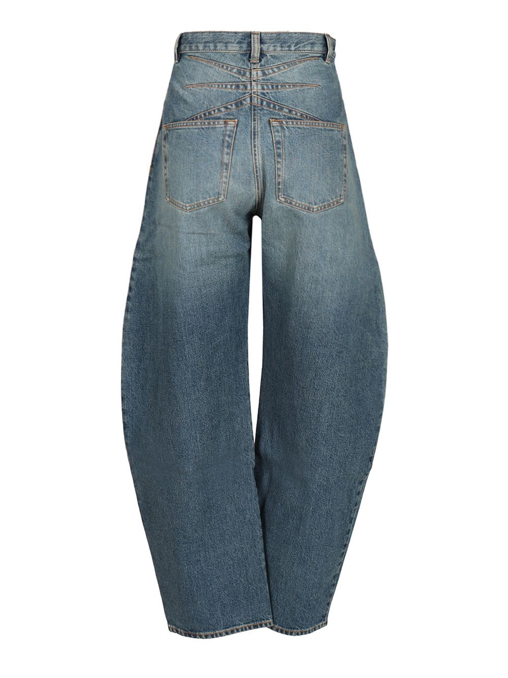 New Round Pants Jeans Blue - 2
