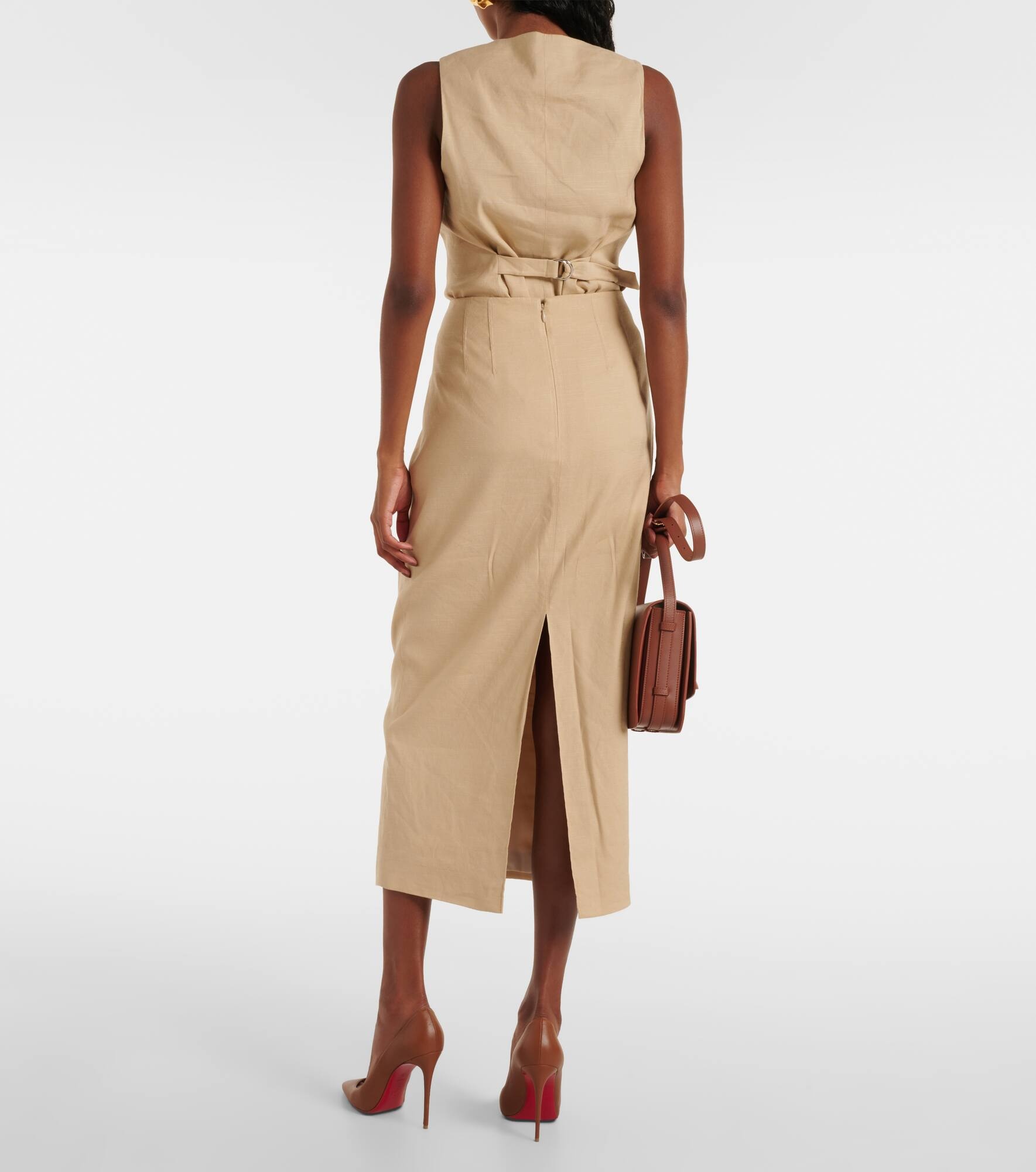 Kimpton linen-blend midi skirt - 3