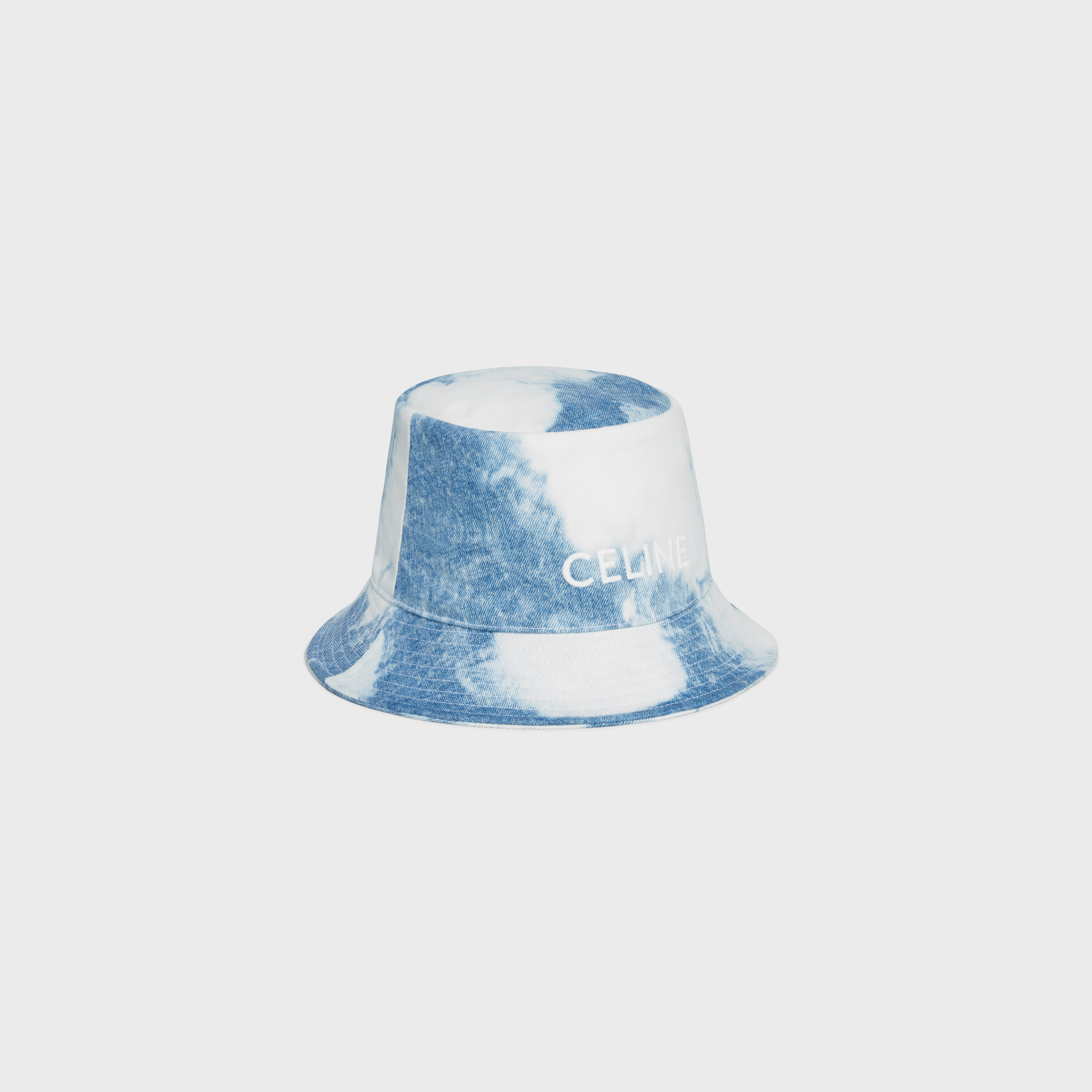 Celine embroidered bucket hat in ink bleach denim - 2