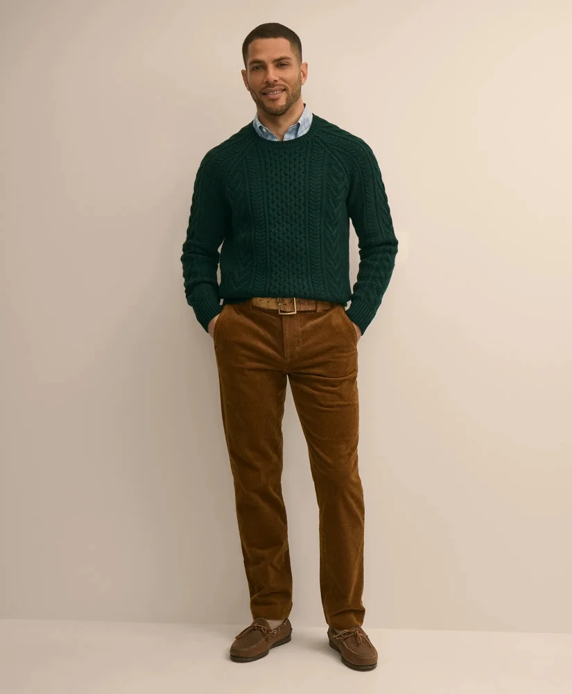 Regular Fit Wide-Wale Corduroy Pants - 1