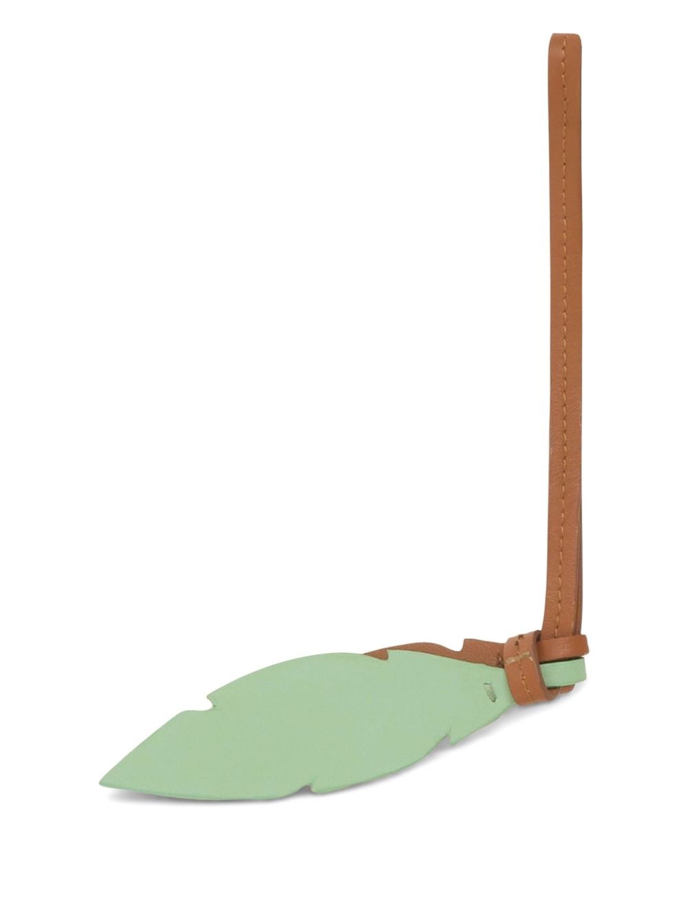 leather leaf keychain - 2