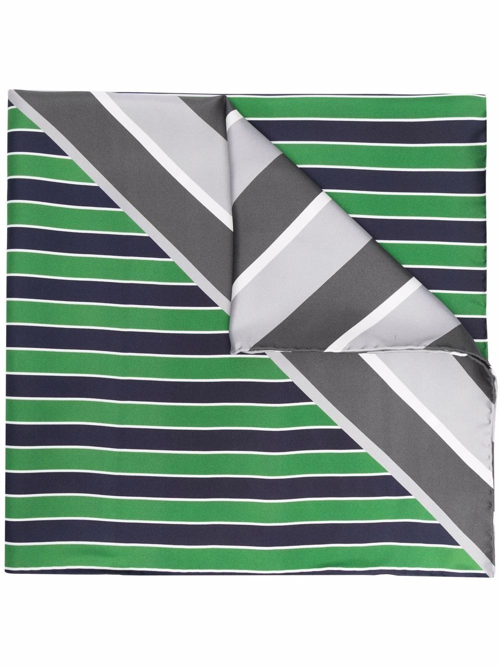 striped silk scarf - 1