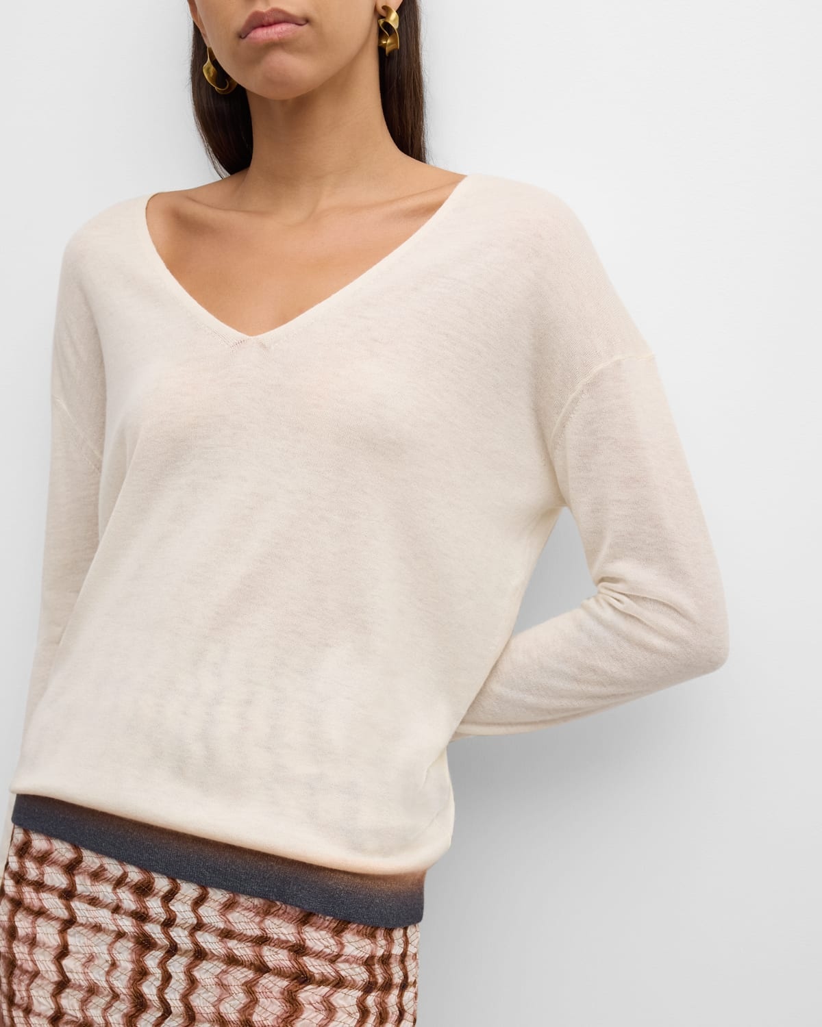 Delicate Statements Ombre Wool-Cashmere Sweater - 7