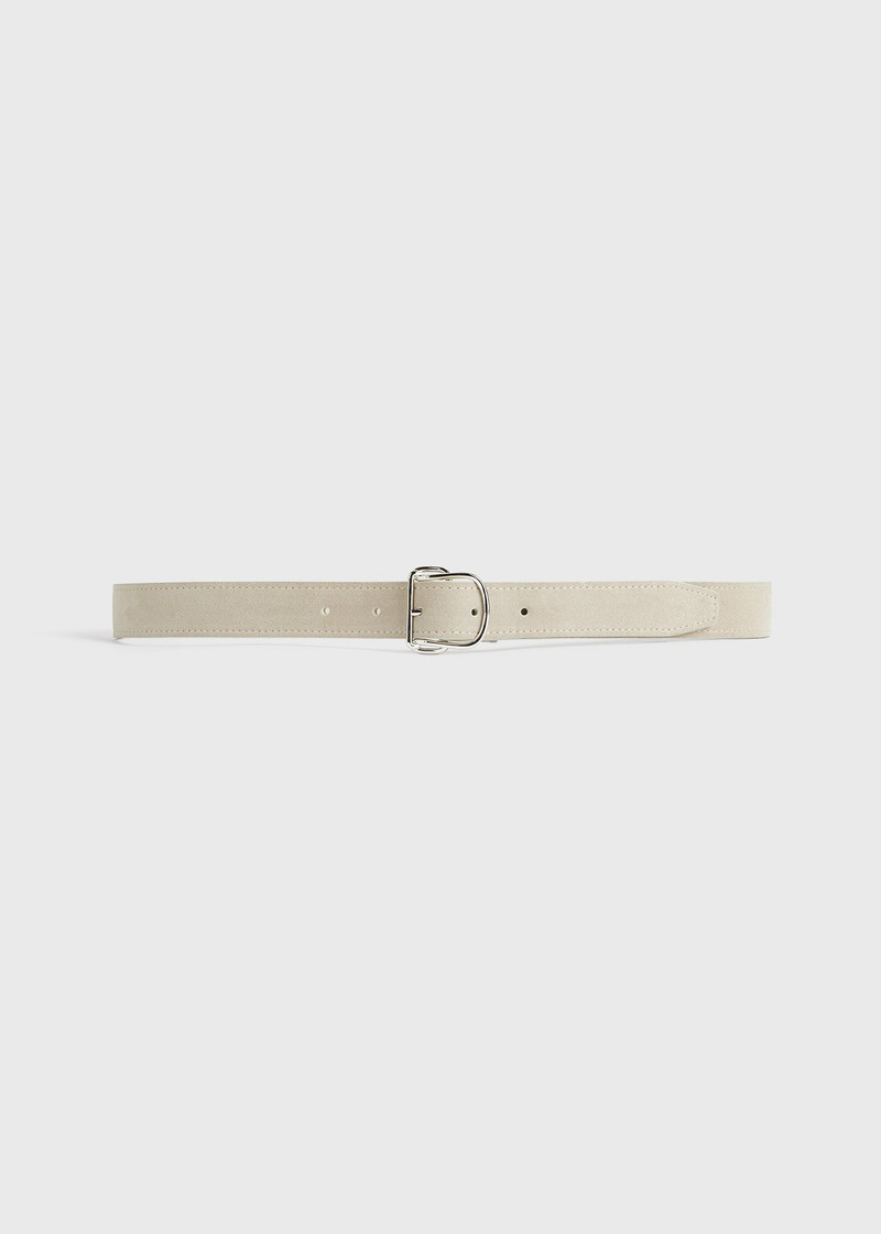 Swirl suede belt pearl 7