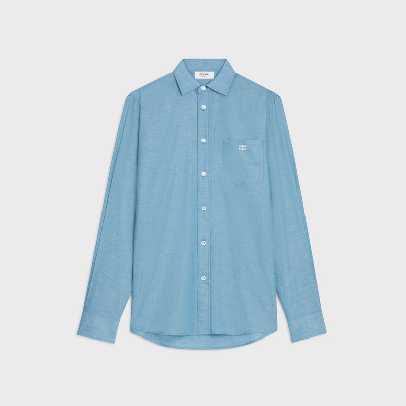 loose carnaby shirt in chambray cotton 1