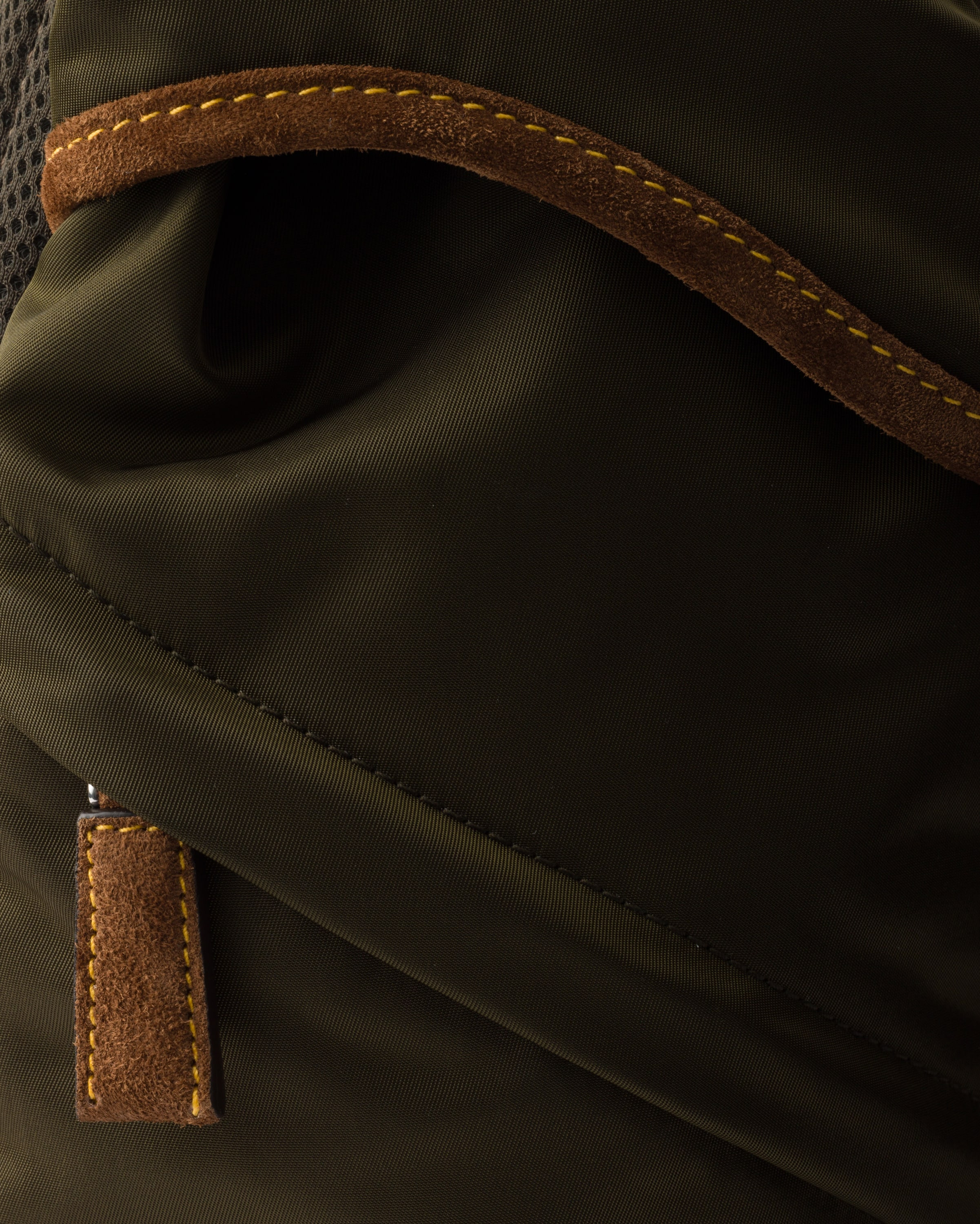 Re-Nylon and suede backpack - 6