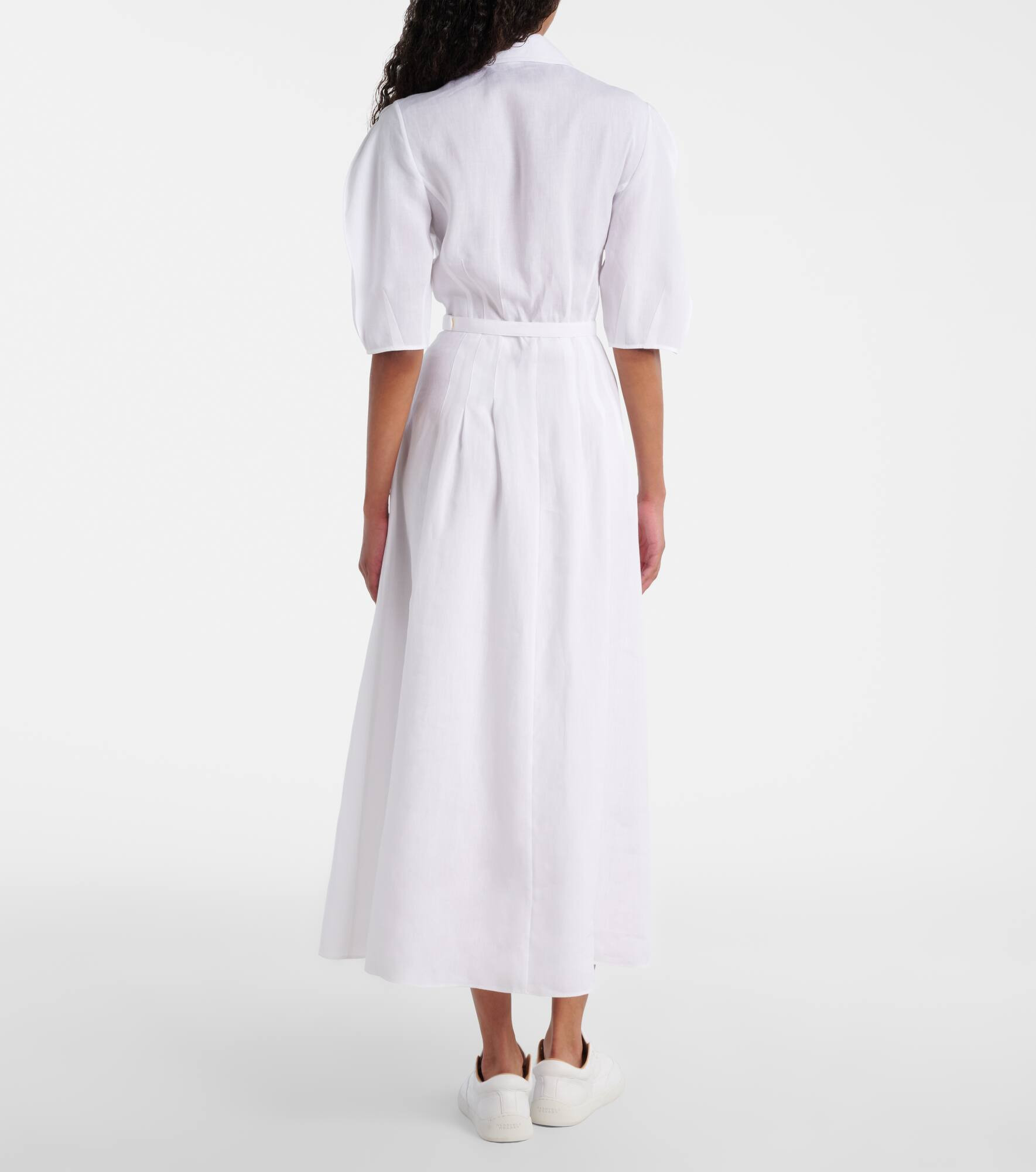 Maude belted linen shirt dress - 3