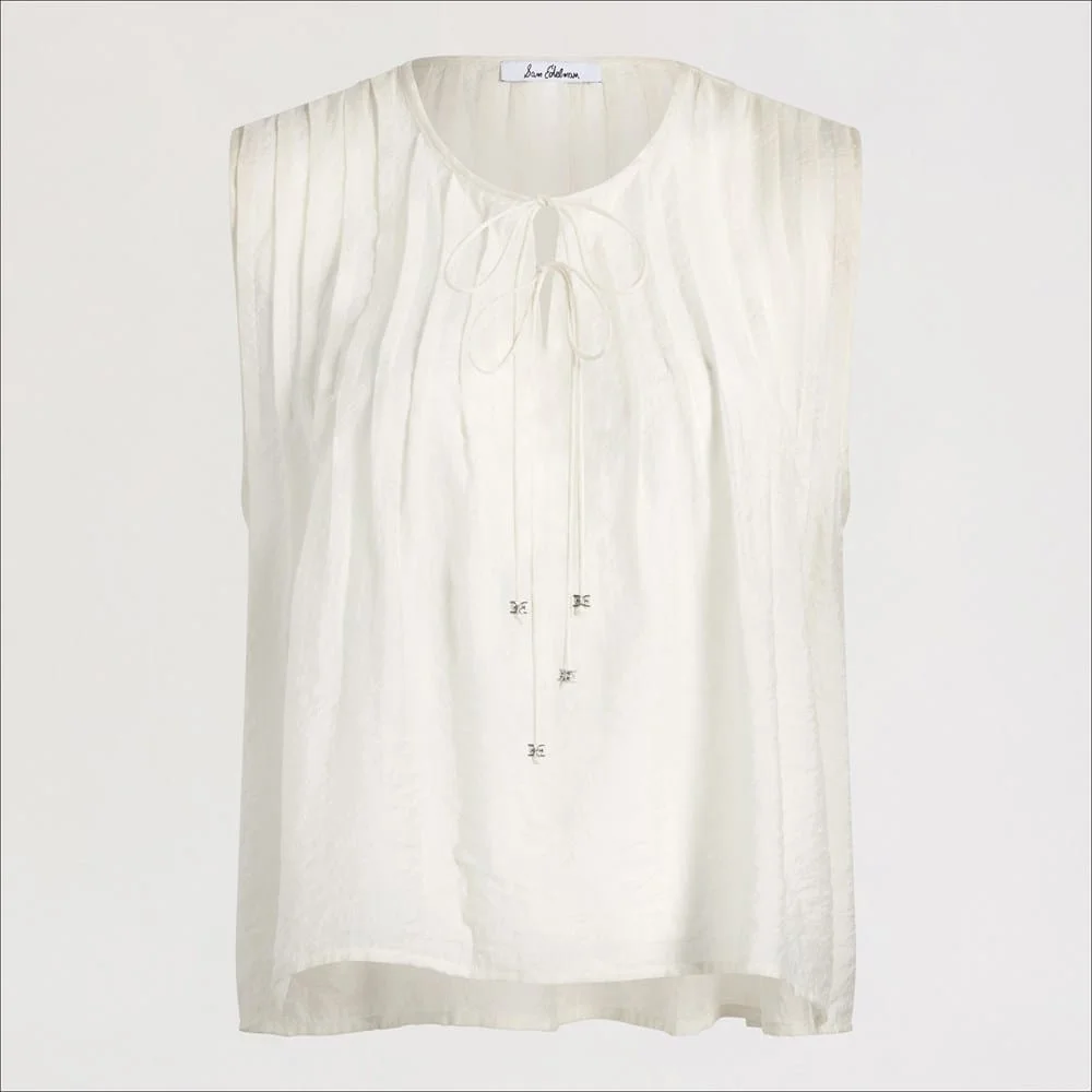 Sleeveless Tuck Tank - 1