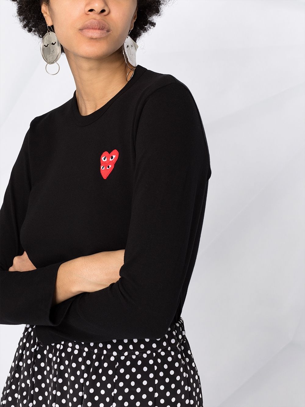 embroidered-logo longsleeved top - 5