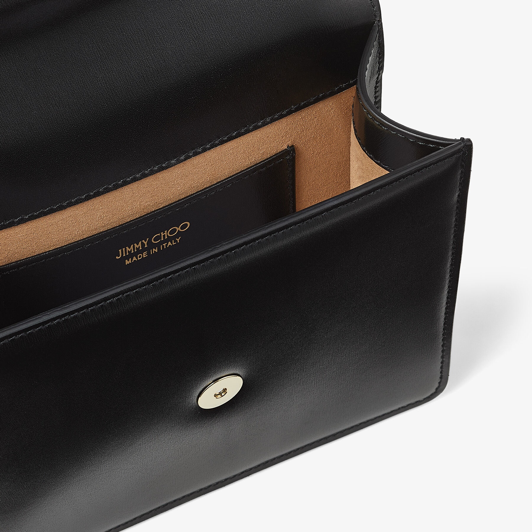 Varenne Quad XS
Black Leather Shoulder Bag with Pearl Strap - 3