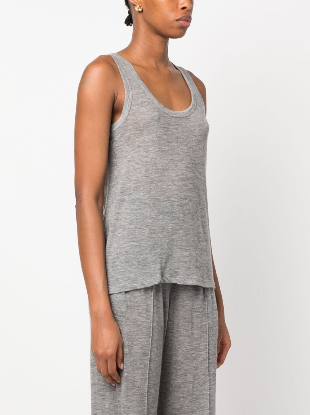 mÃ©lange cashmere tank top - 3