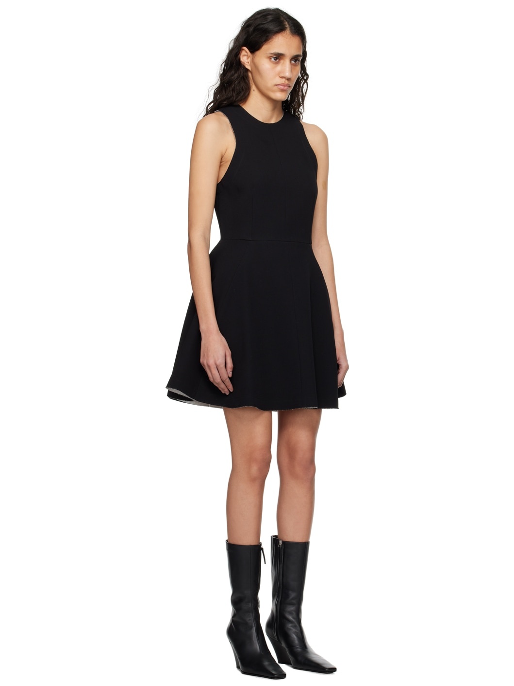 Black Flared Minidress - 2