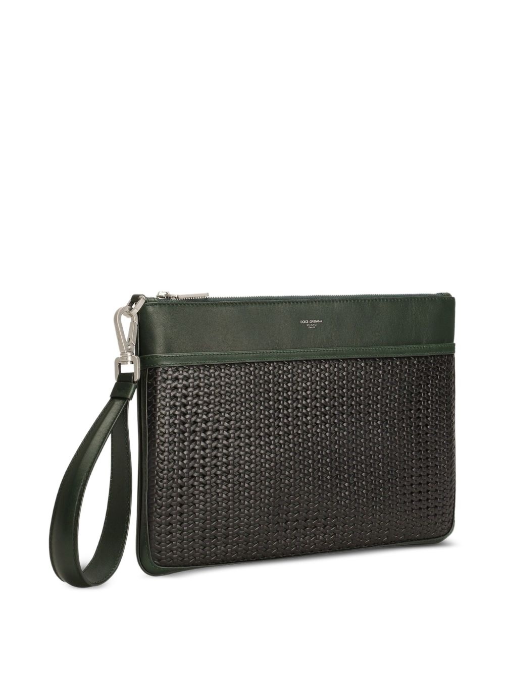Plongé woven clutch bag - 3
